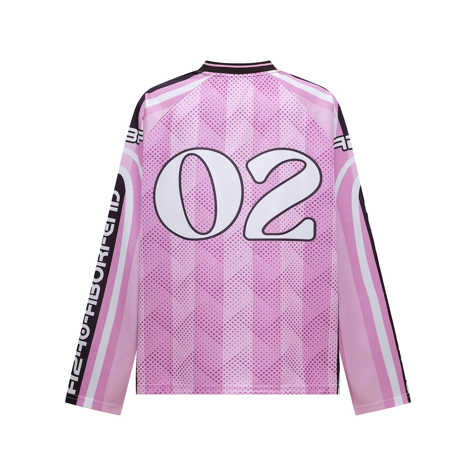 BF Brave It 02 Retro Stripe Graphic Jersey Long Sleeve Top