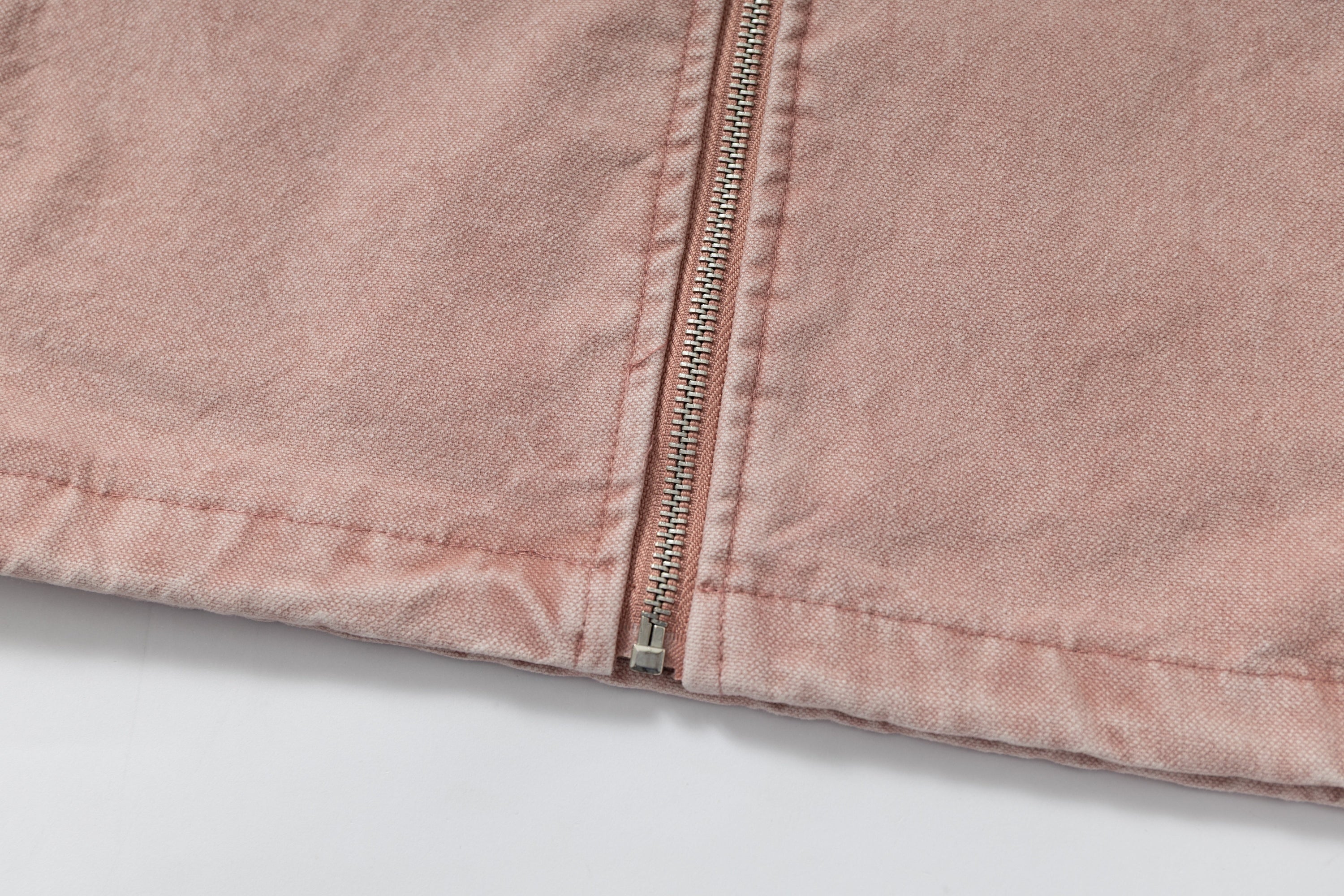 Omirad Washed Zip-Up Jacket | Corduroy Collar Streetwear