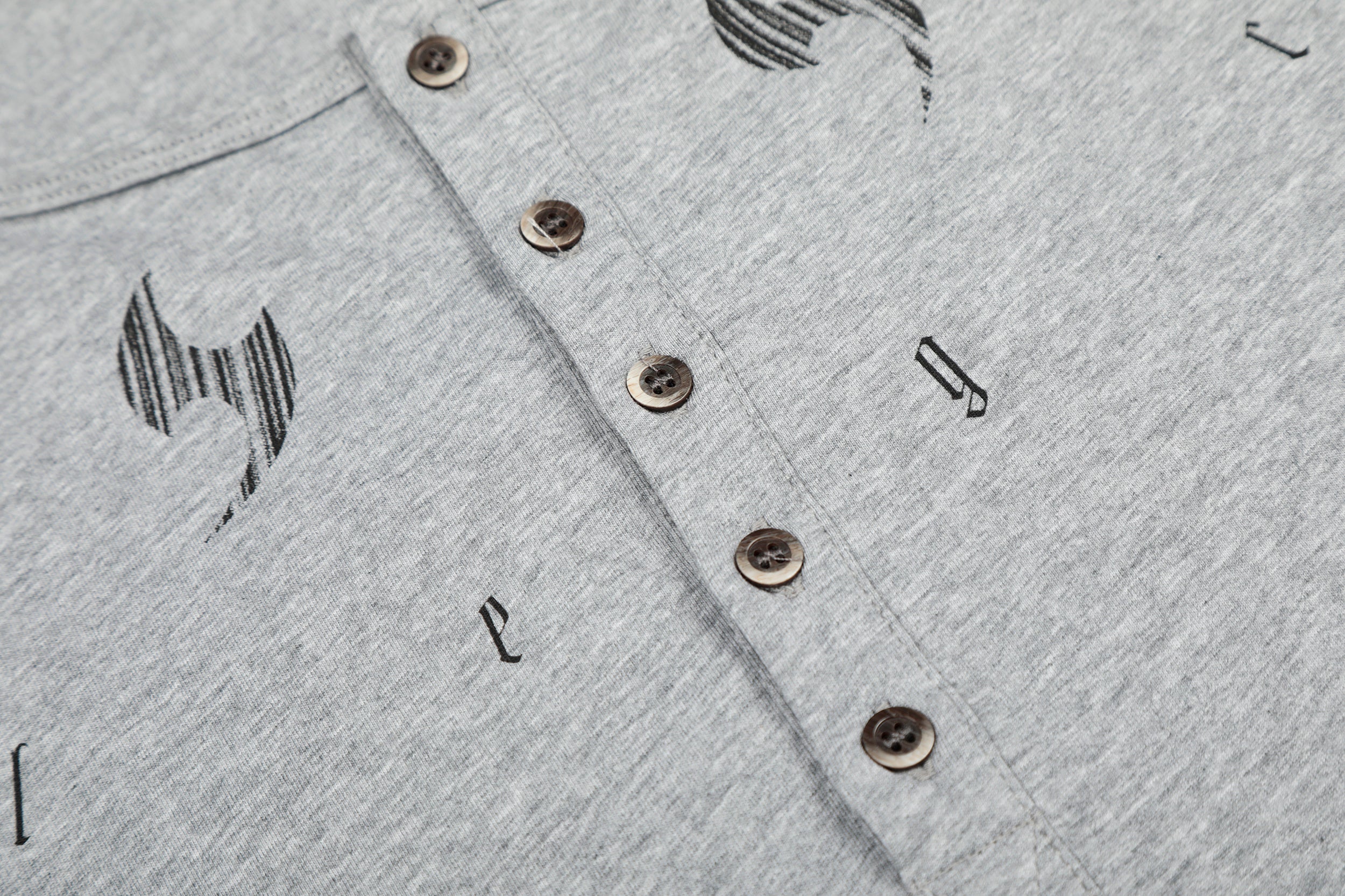 Omirad Graphic Henley Long Sleeve Tee | Streetwear Cotton Top
