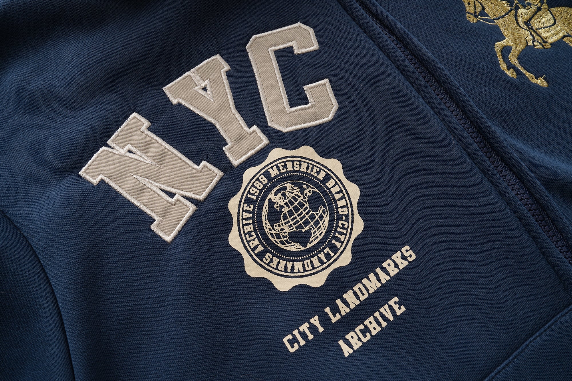 Omirad NYC Fur-Lined Zip Hoodie | Varsity Graphic Hoodie
