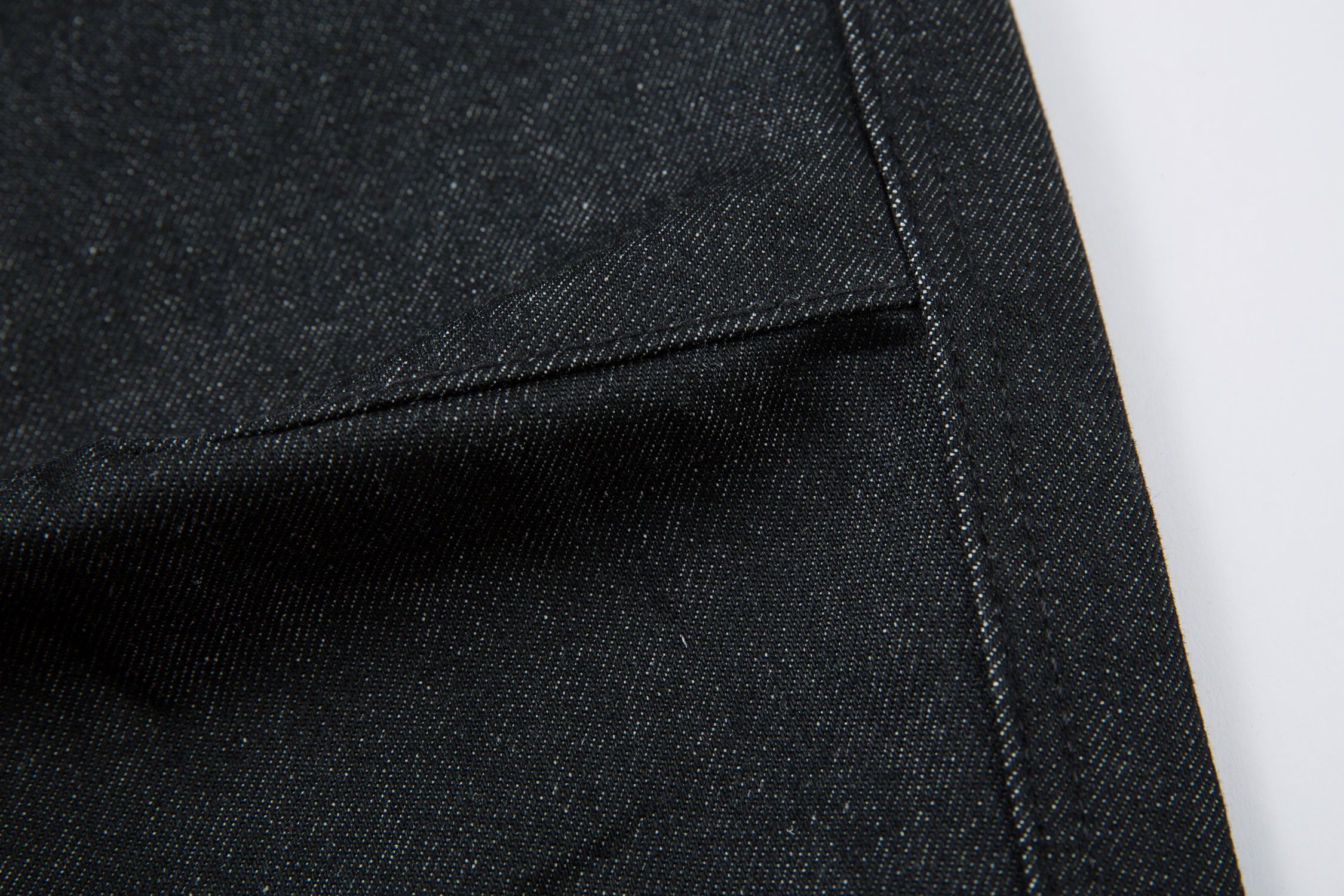 Structured Pleat Wide-Leg Dark Denim Pants | Omirad