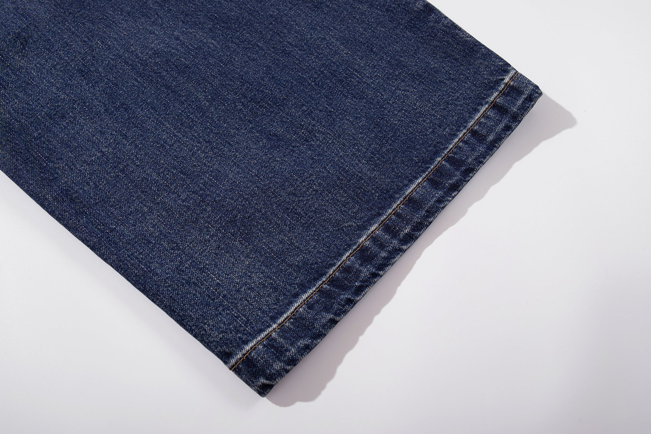 Rhinestone Wave Wide-Leg Jeans | Mid-Blue Washed Denim