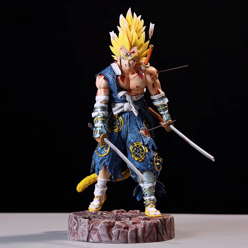 Figura coleccionable de Vegeta Samurai - Dragon Ball Z, 30 cm, Super Saiyan, alto detalle