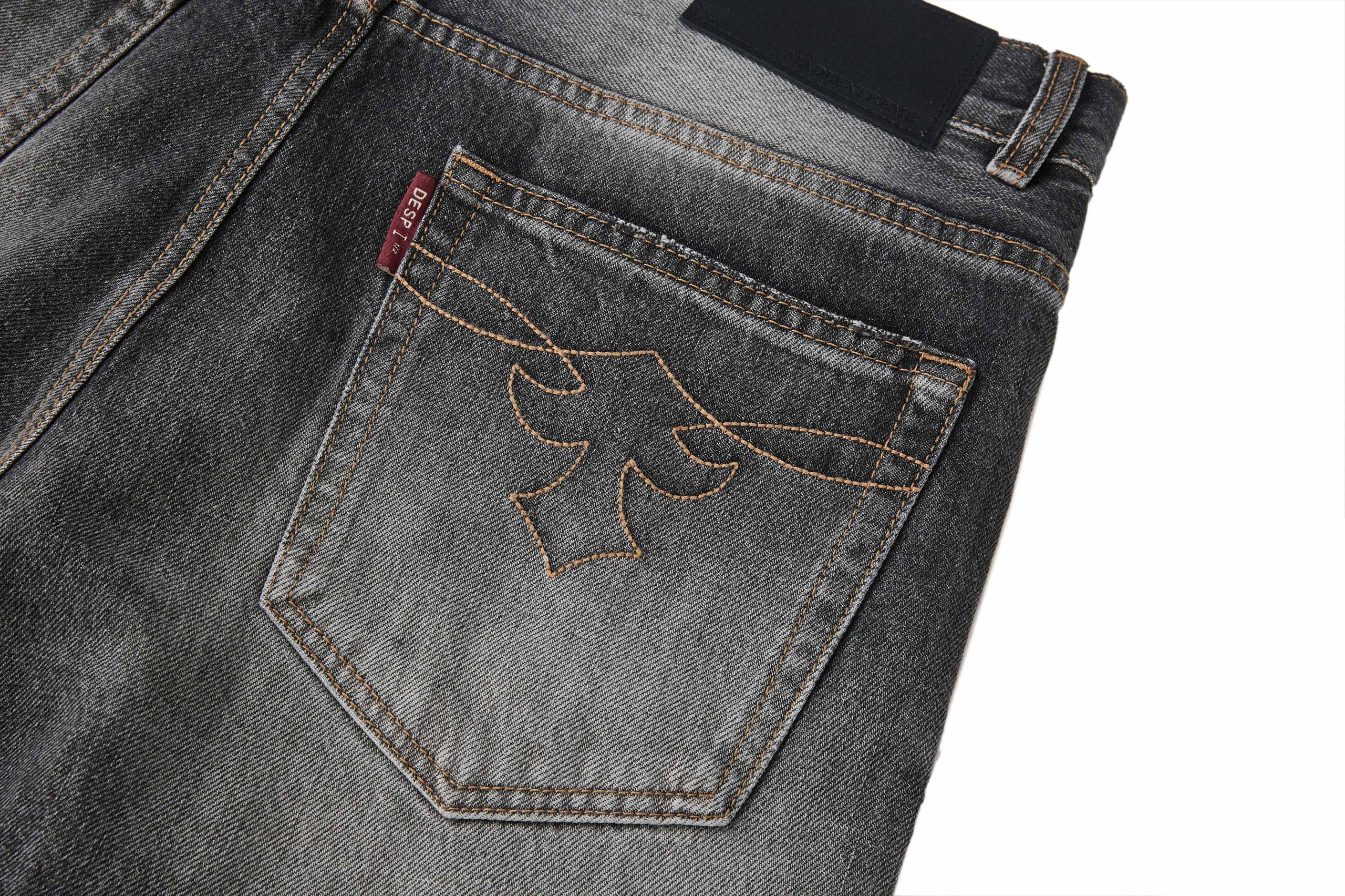 Omirad Vintage Faded Wide-Leg Jeans | 100% Cotton Denim
