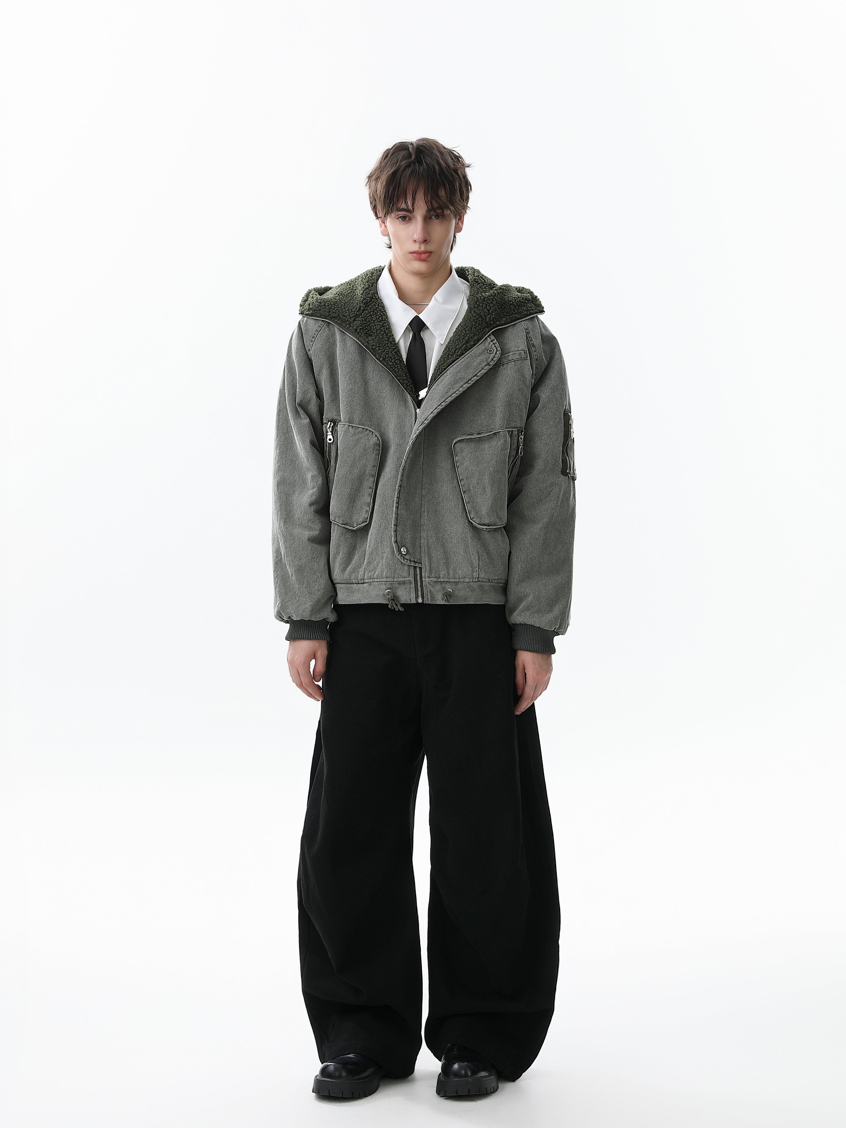 Washed Utility Hooded Jacket | Vintage Military Style