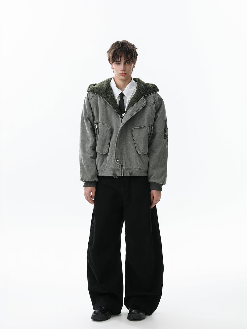 Washed Utility Hooded Jacket | Vintage Military Style