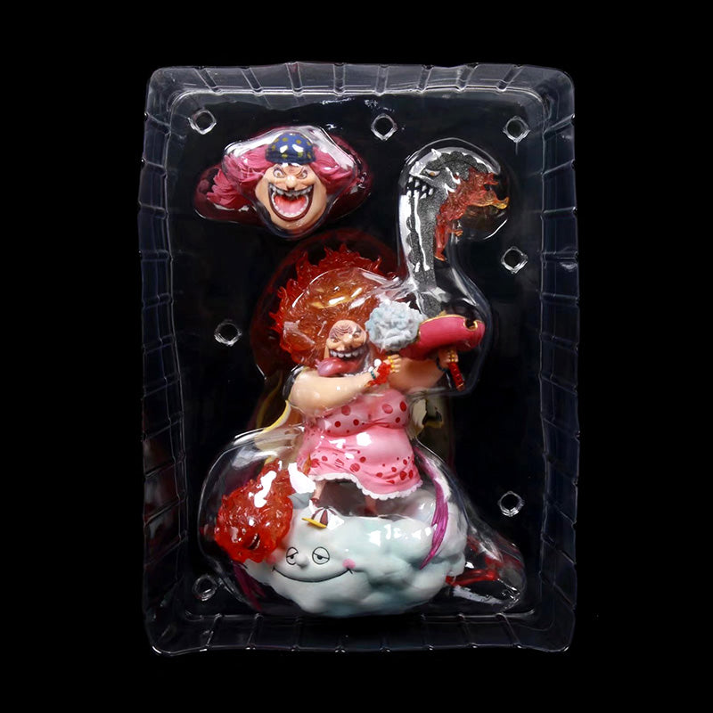 Big Mom Action Figurine – 28cm with Fiery Effects and Dynamic Sword, Limited Edition – One Piece Collectible