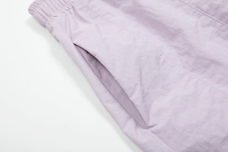 Pastel Nylon Stacked Balloon Pants | Streetwear Trousers
