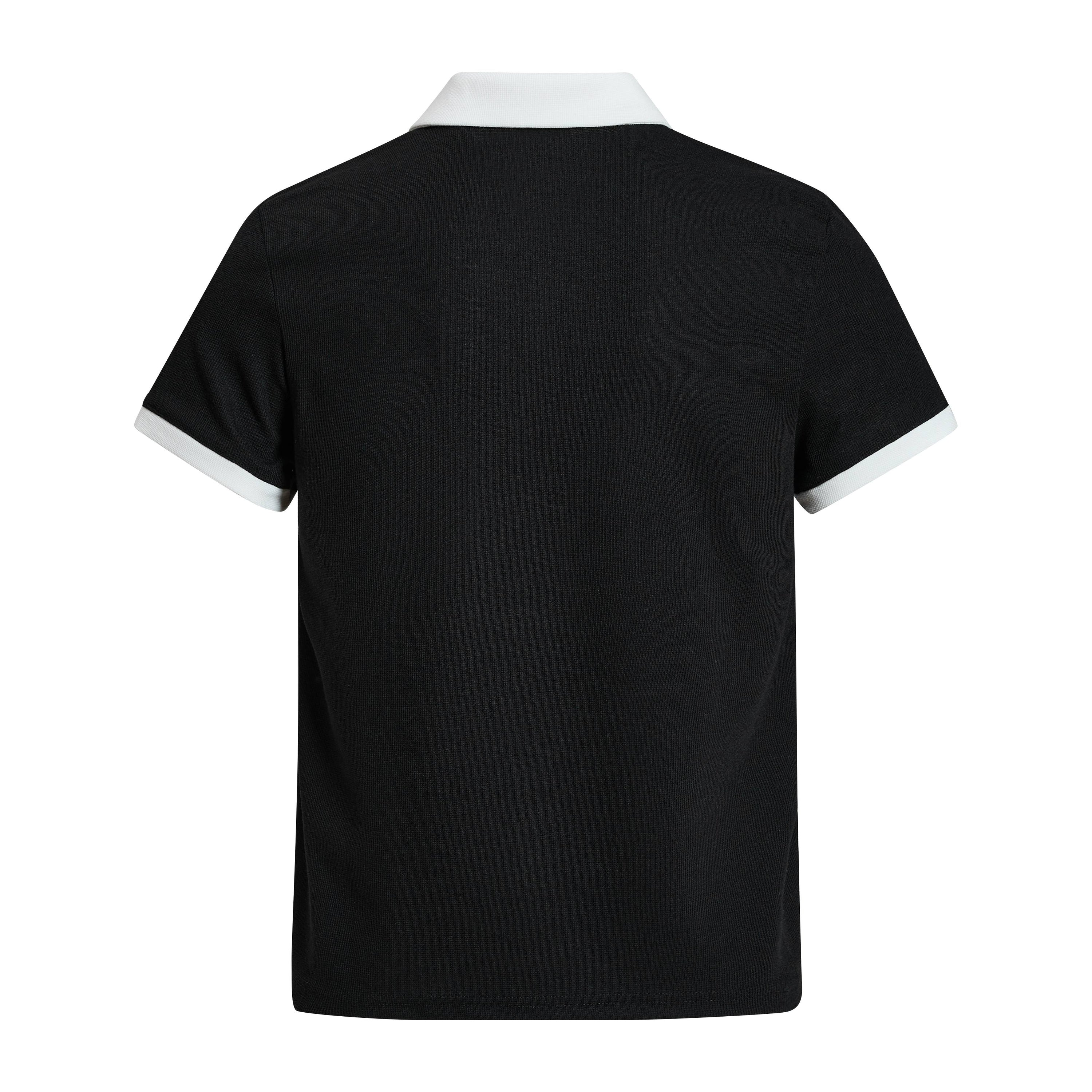 Gothic Star Skull Polo Shirt | Contrast Collar Streetwear