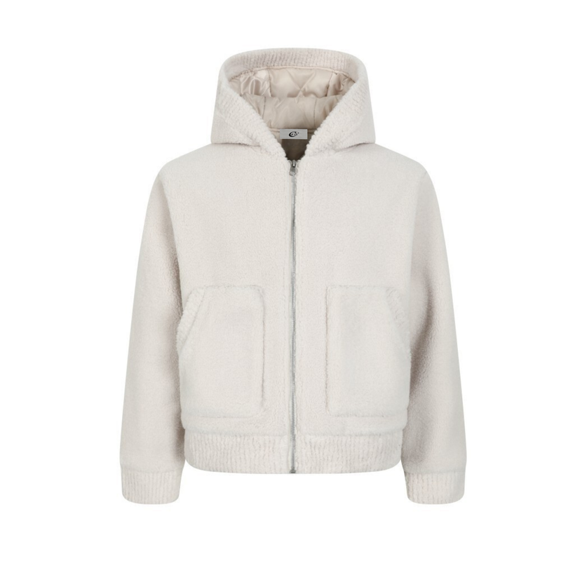 Omirad Teddy Fleece Hooded Jacket | Plush Zip-Up Hoodie