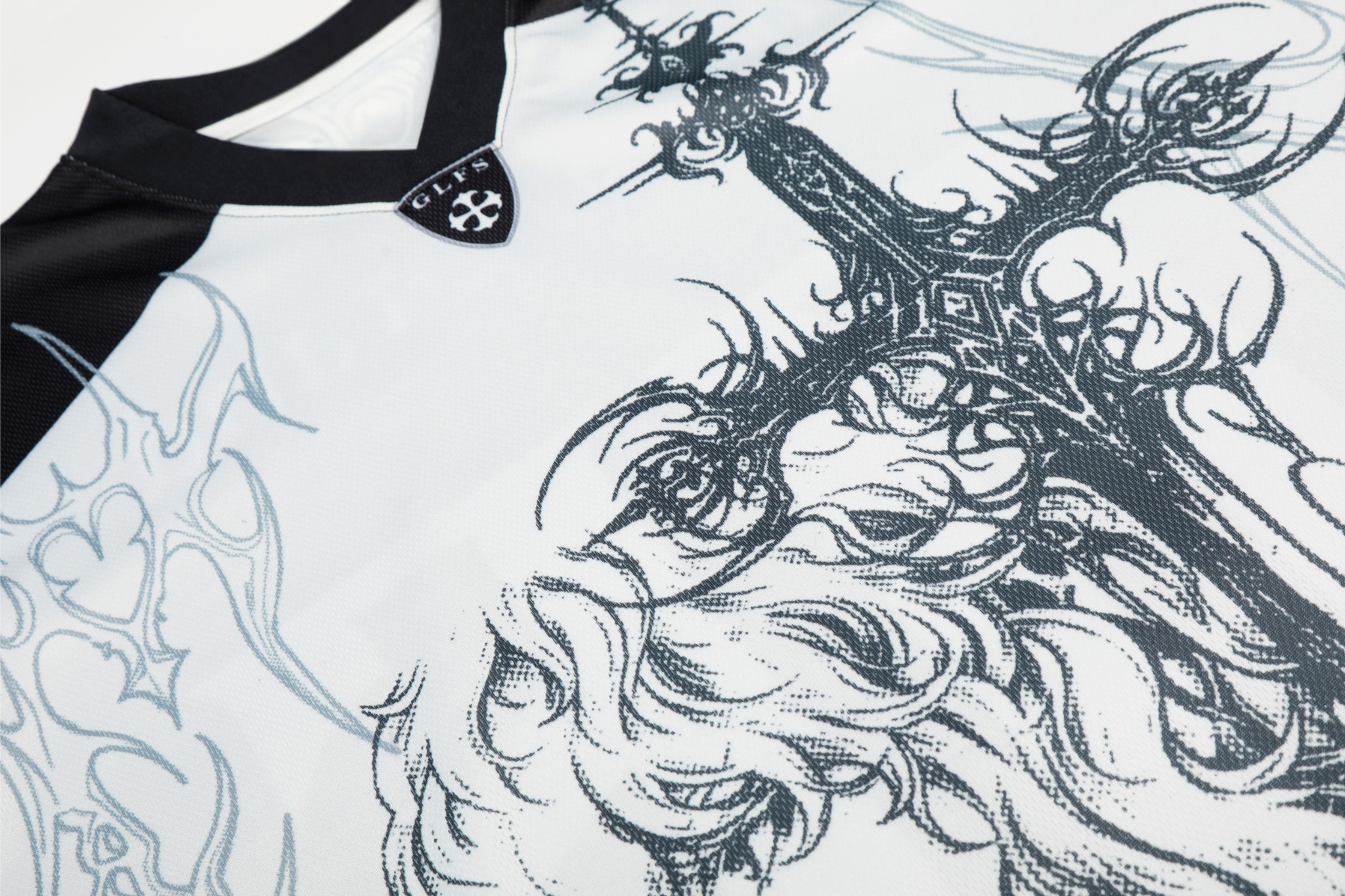 Gothic Blade Mesh Jersey | Dark Art Streetwear Football Jersey