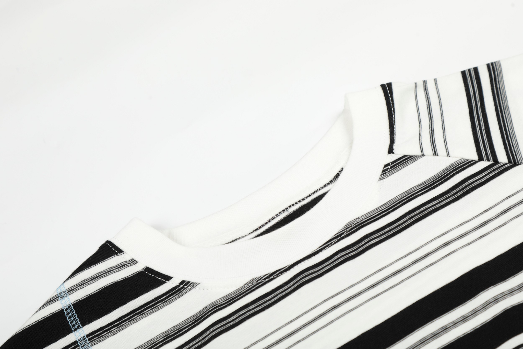 Omirad Striped Long Sleeve Crewneck Tee | 100% Cotton