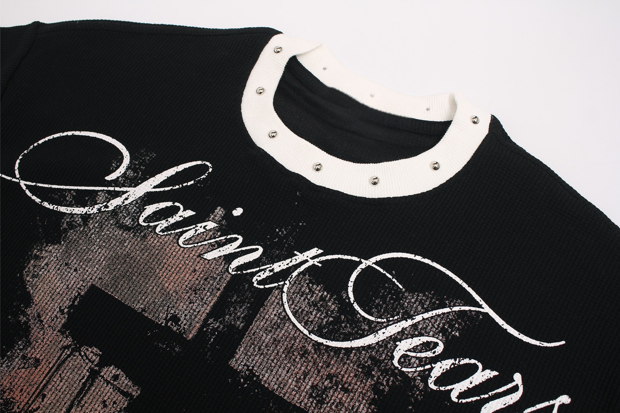 Gothic Cross Script Graphic Tee | Streetwear Statement T-Shirt