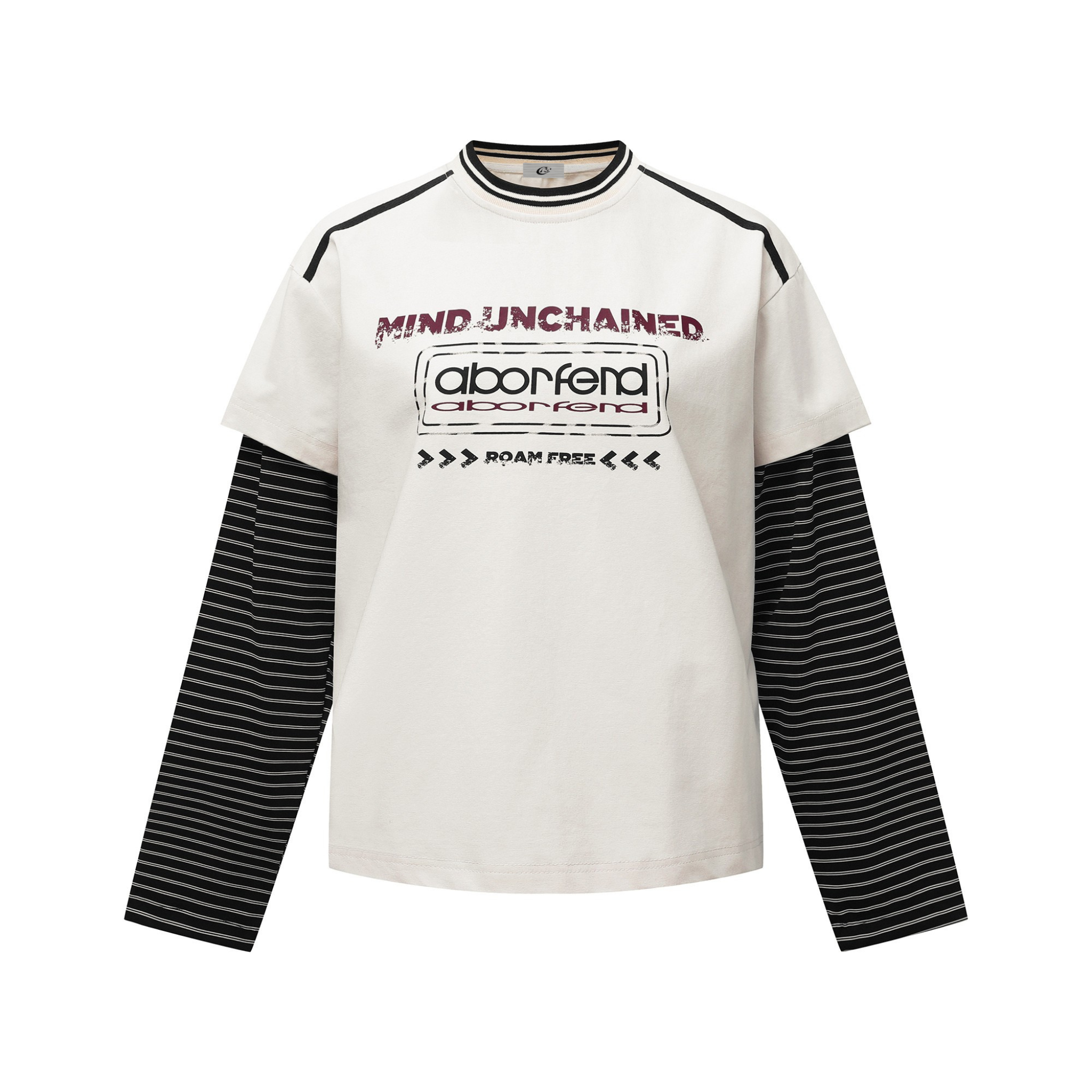 Double-Sleeve Layered Graphic Long Tee | Streetwear