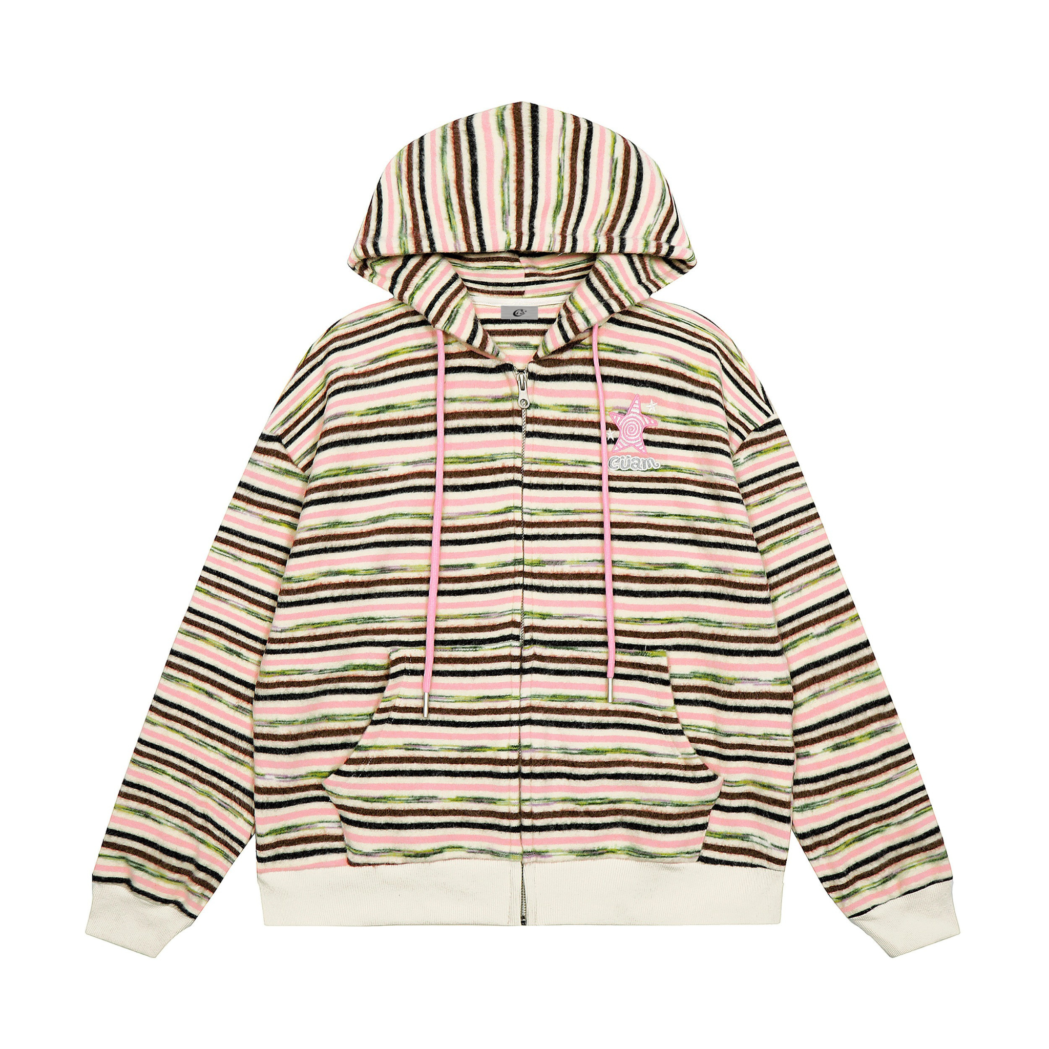 Omirad Striped Knit Zip Hoodie | Retro Streetwear