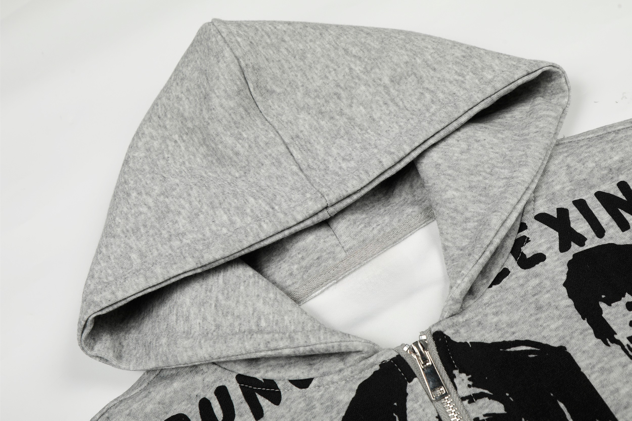Street Manifesto Collage Graphic Zip-Up Hoodie | Oversized Fit