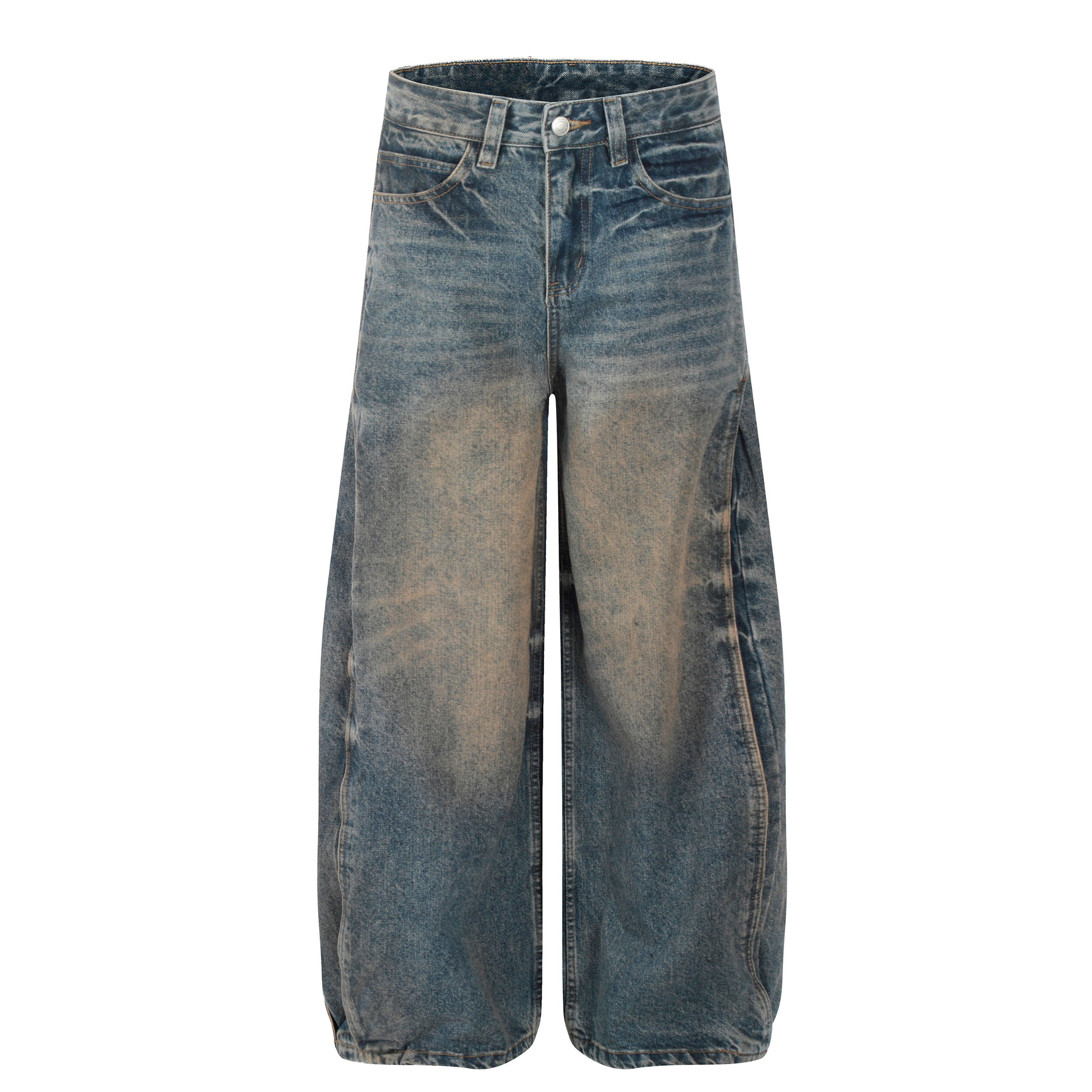 Omirad Sand-Washed Barrel Jeans | Wide Leg Vintage Denim
