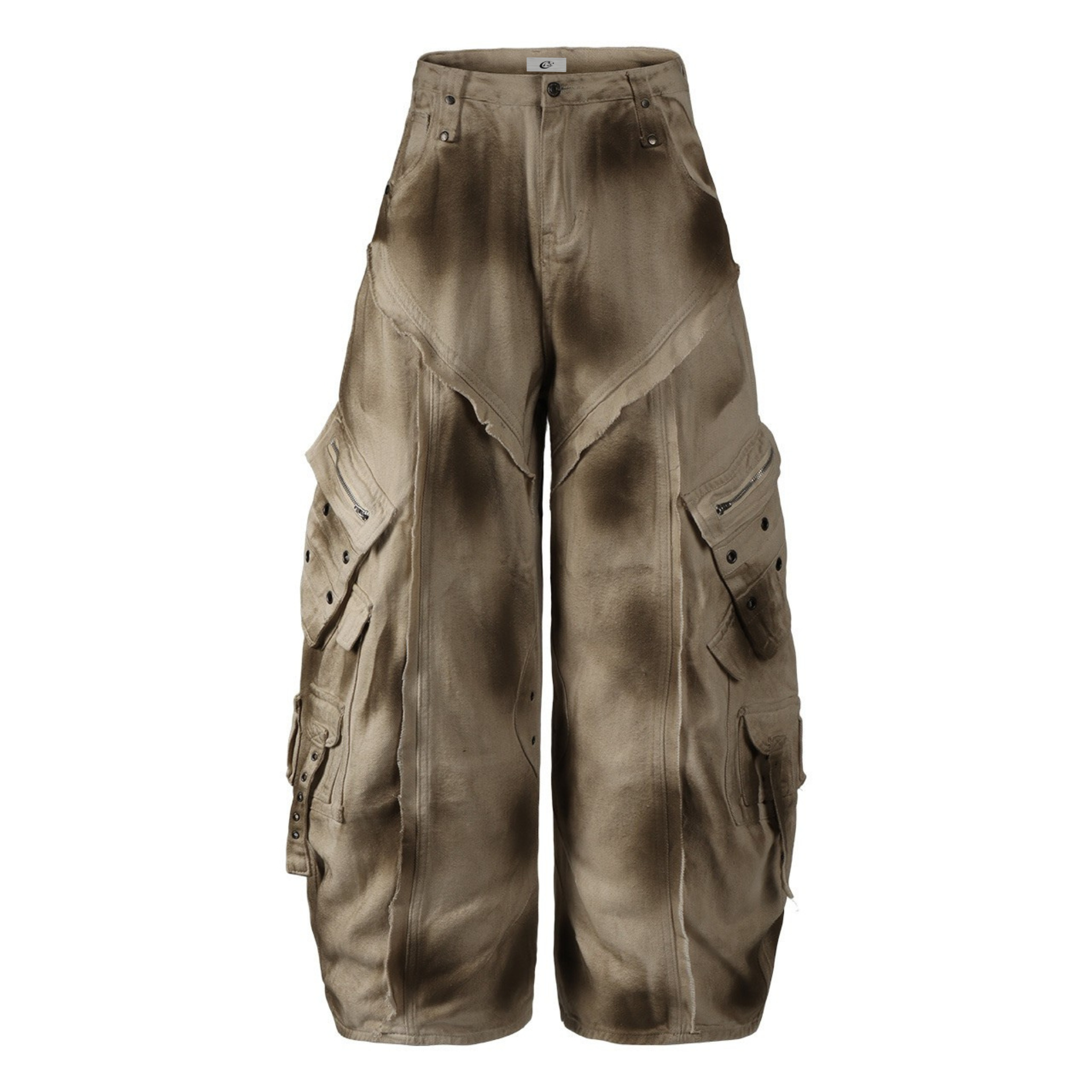 Omirad Distressed Cargo Barrel Pants | Avant-Street Style