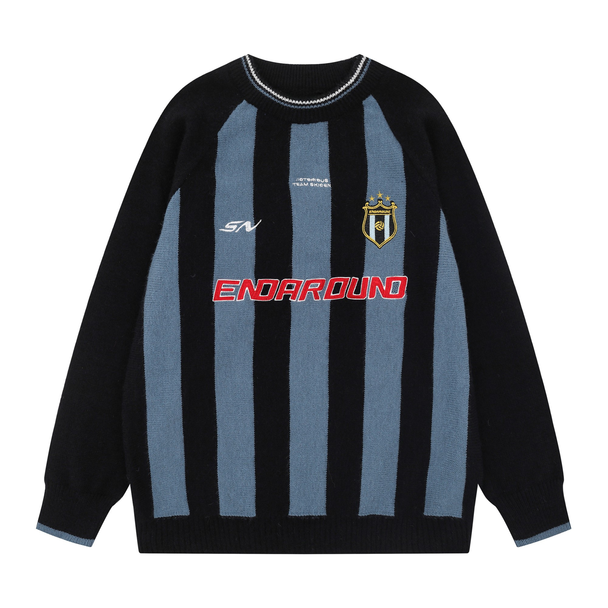 Endaround Striped Crest Knit Sweater | Retro Soccer Style