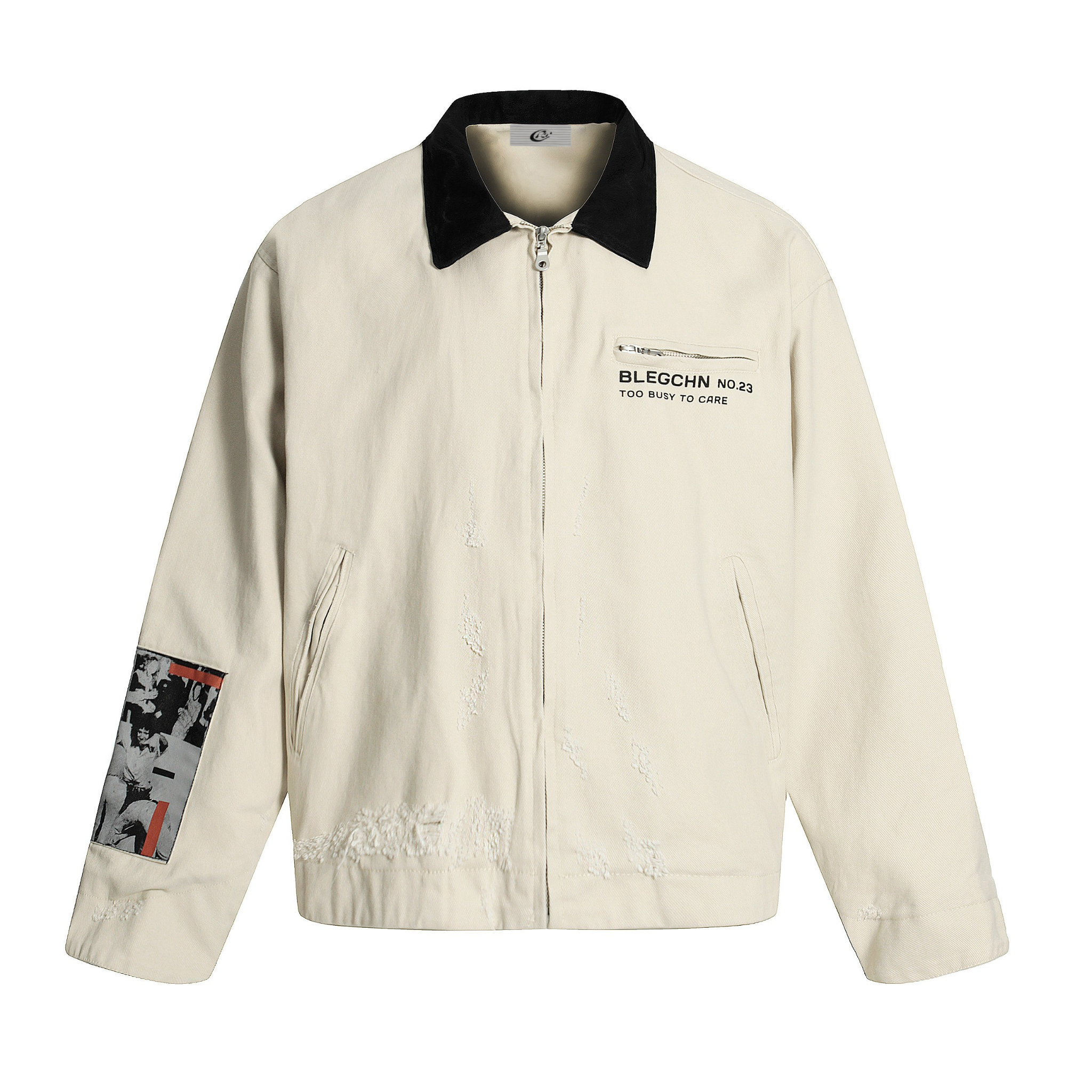 Omirad Graphic Work Jacket | Distressed Cotton Streetwear