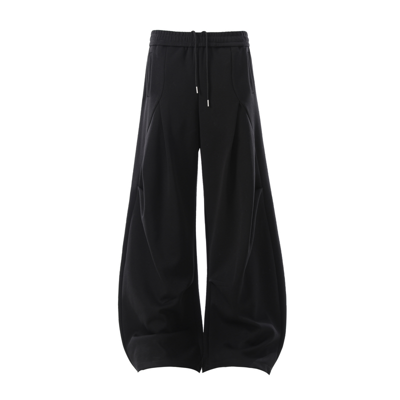 Sculpted Wide-Leg Sweatpants | Balloon Silhouette Streetwear