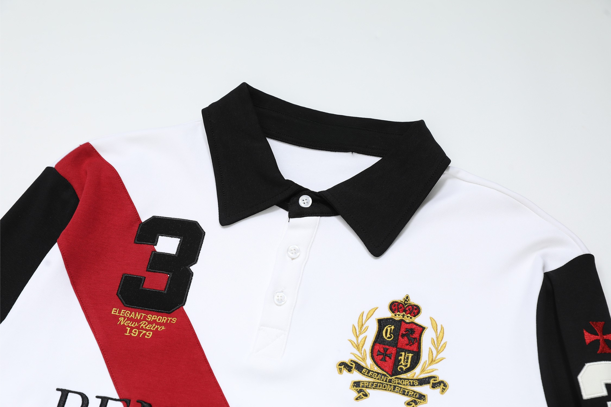 Heritage Diagonal Stripe Long Sleeve Polo Shirt | SEAKOFF