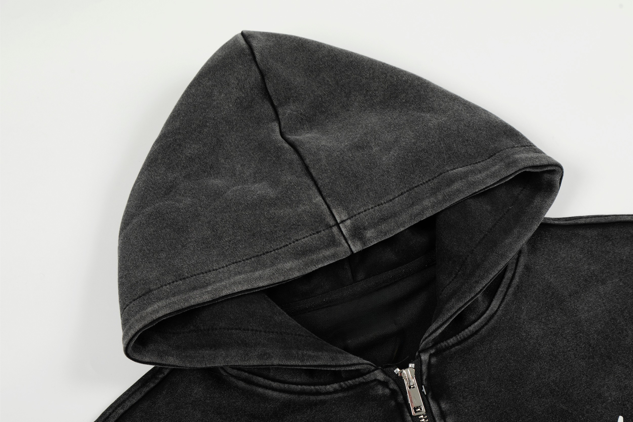 Distressed Graphic Zip Hoodie | Oversized Streetwear