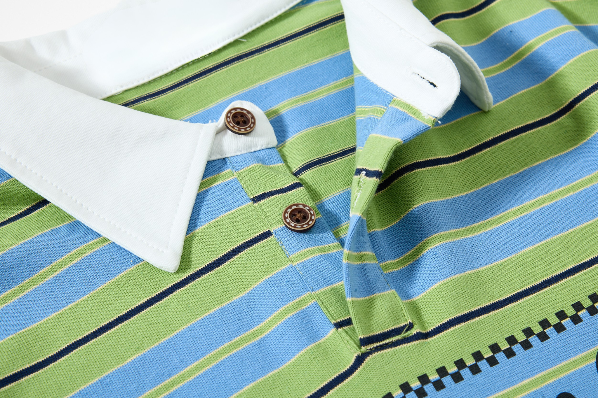 Striped Graphic Layered Polo Shirt | Retro Streetwear