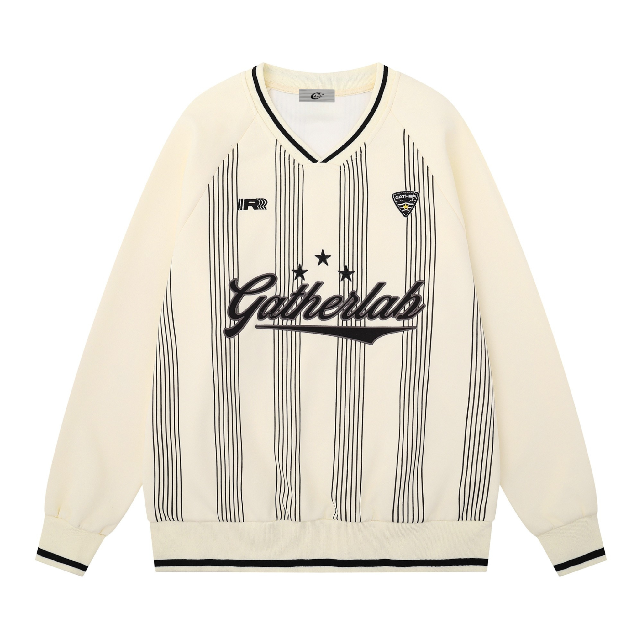 Gatherlab Pinstripe Varsity Jersey Sweatshirt | Retro Sport