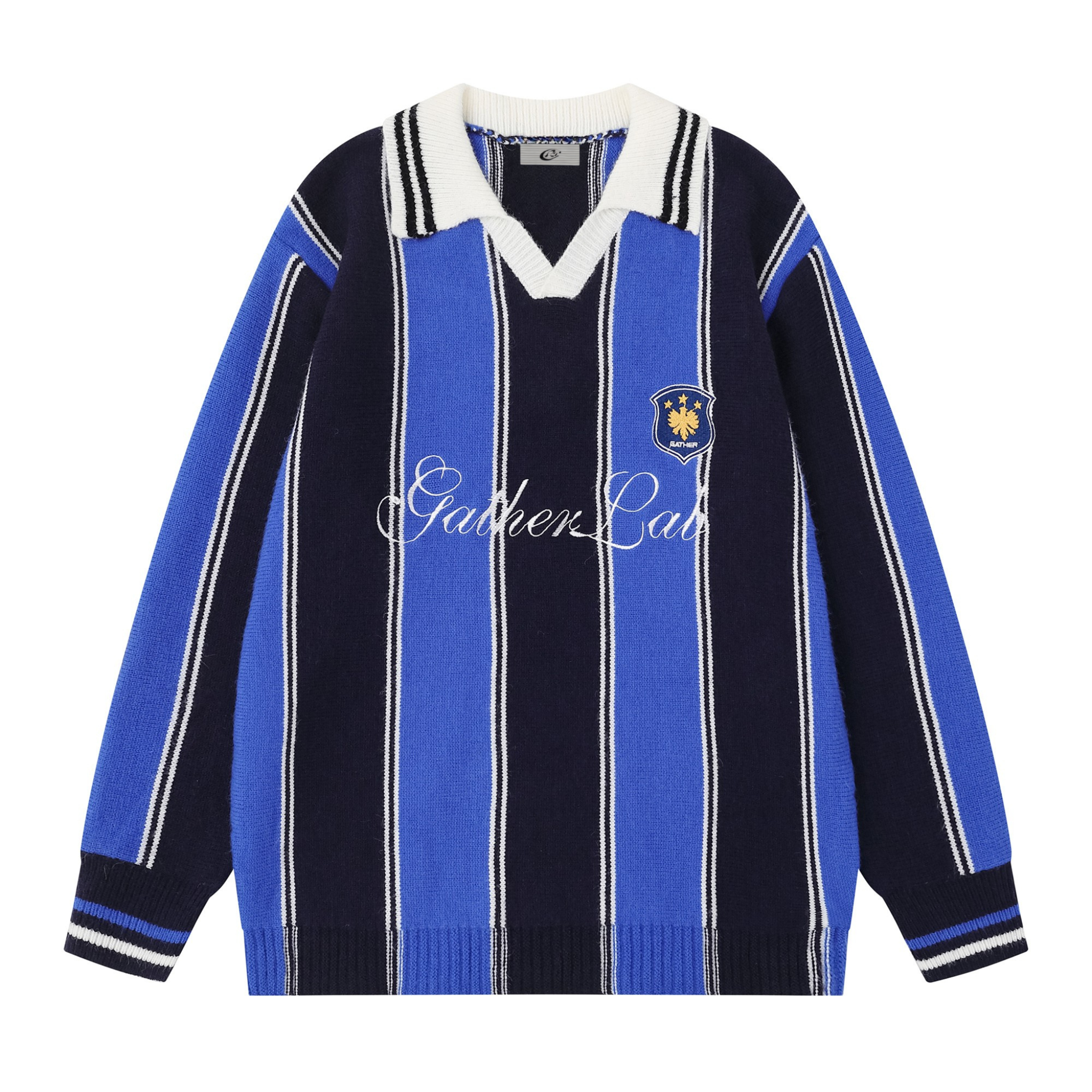 Collegiate Stripe Knit Sweater | Varsity Retro Pullover