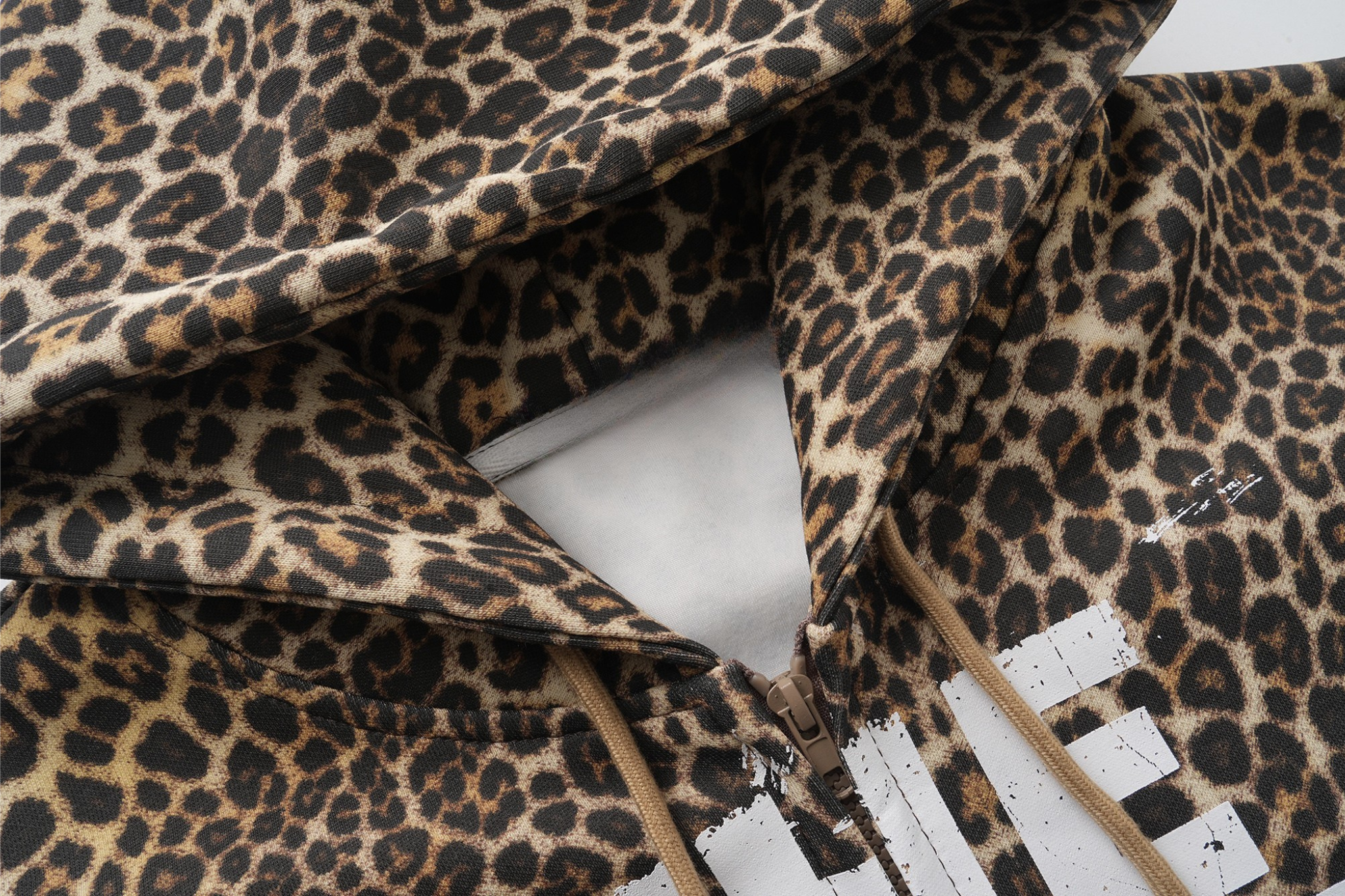 Leopard Print Graphic Zip-Up Hoodie | Bold Streetwear