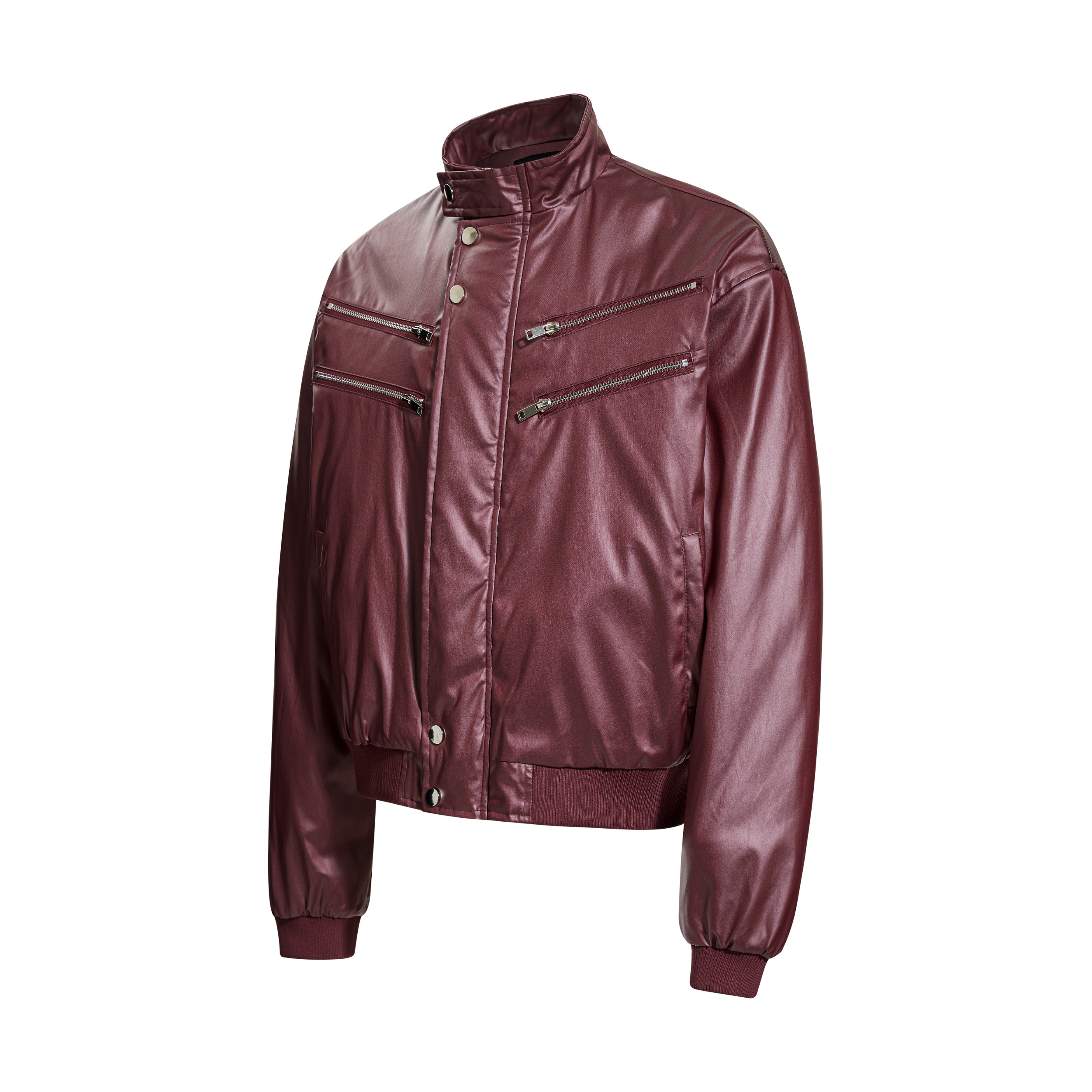 Omirad Dual-Zip PU Bomber Jacket | Moto Street Style