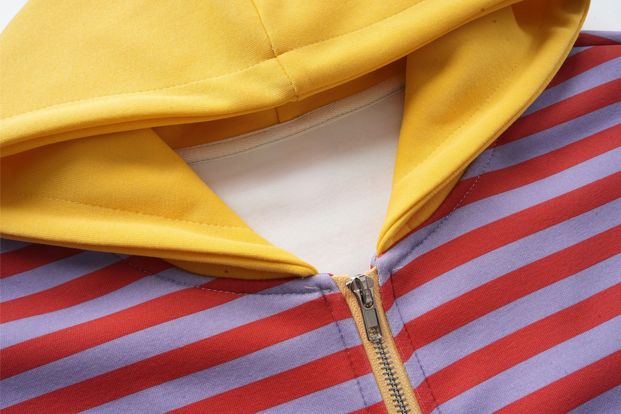 Omirad Striped Zip-Up Hoodie | Retro Colorblock Streetwear