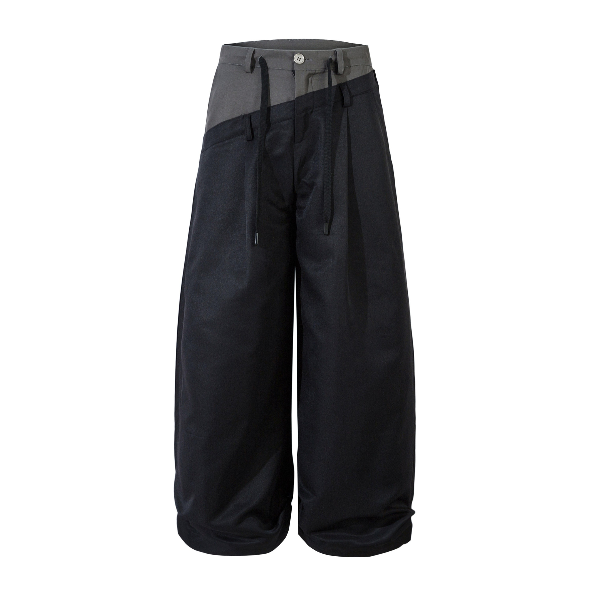 Two-Tone Panel Wide-Leg Pants | Streetwear Trousers