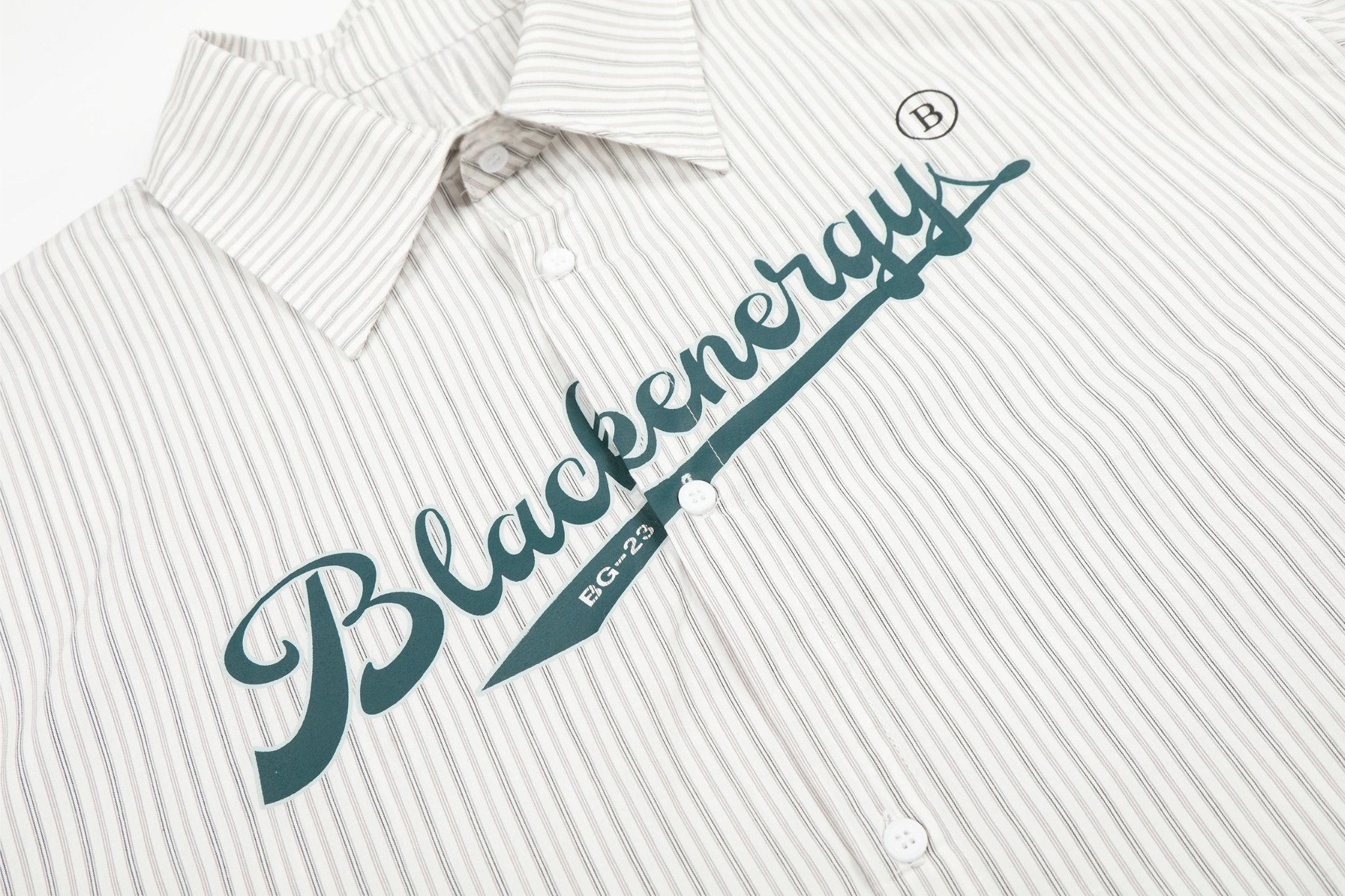Men's Striped Logo Button-Up Shirt | Vintage Streetwear