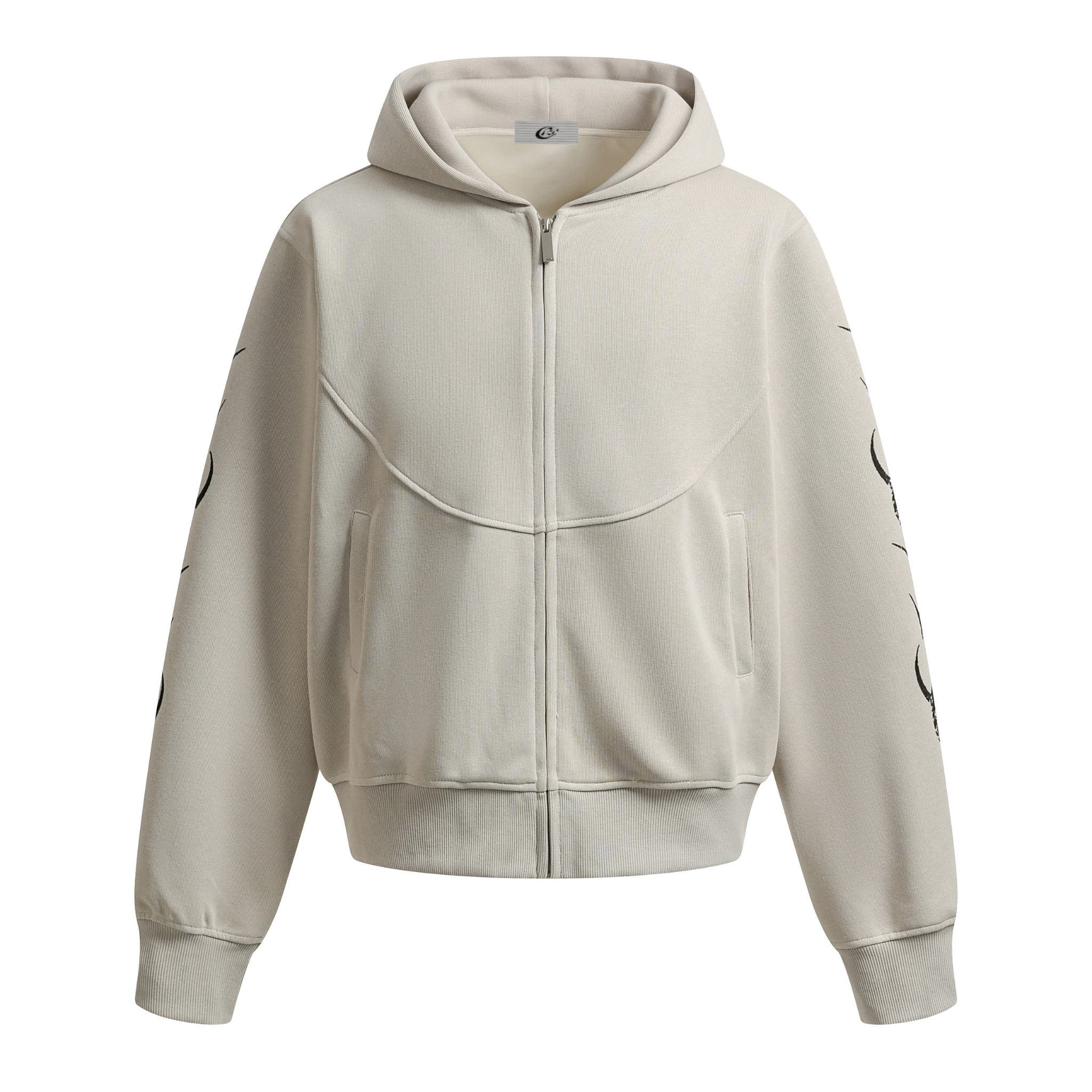 Omirad Tribal Curve Zip Hoodie | Streetwear Zip-Up