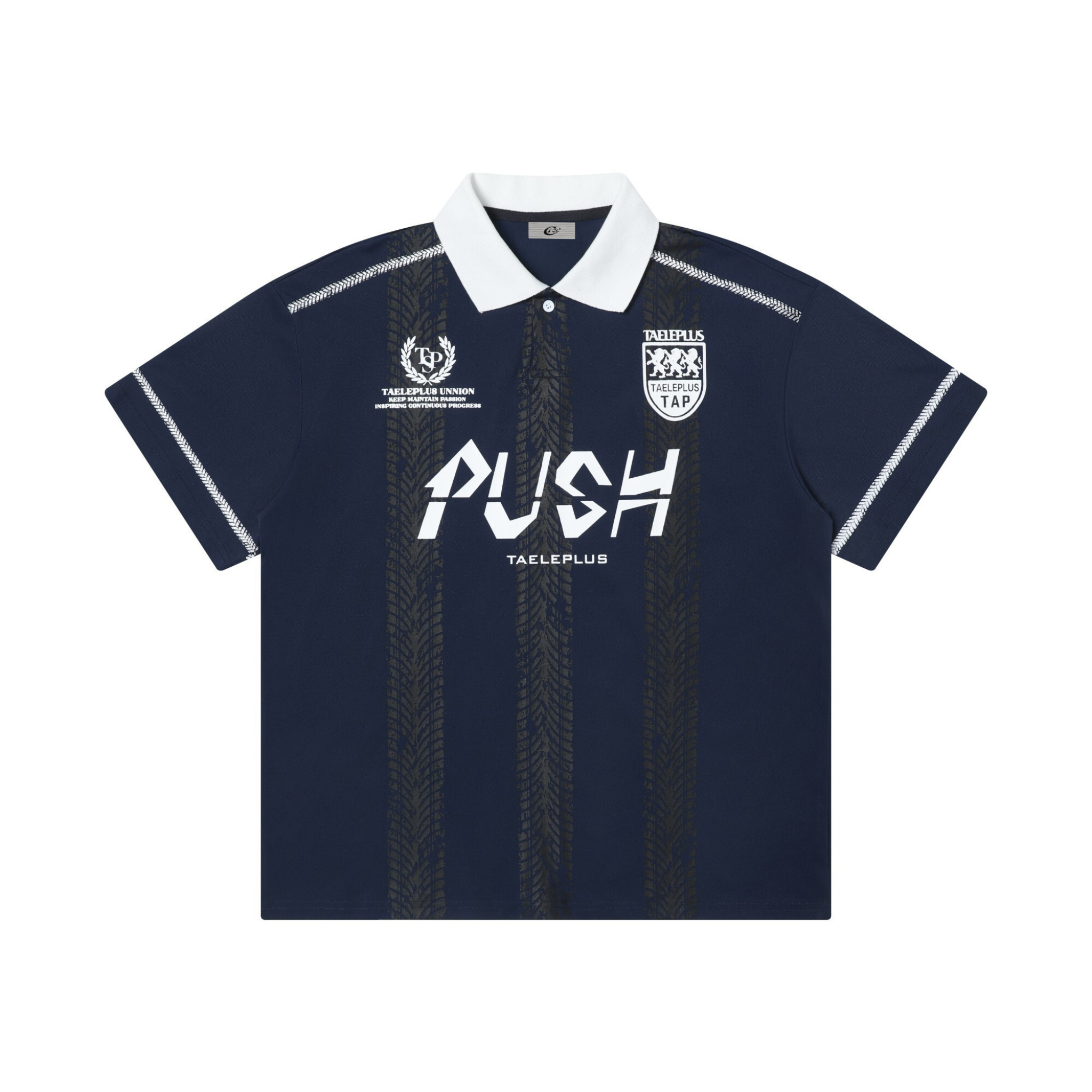 PUSH Contrast Collar Soccer Jersey | Street Football Shirt