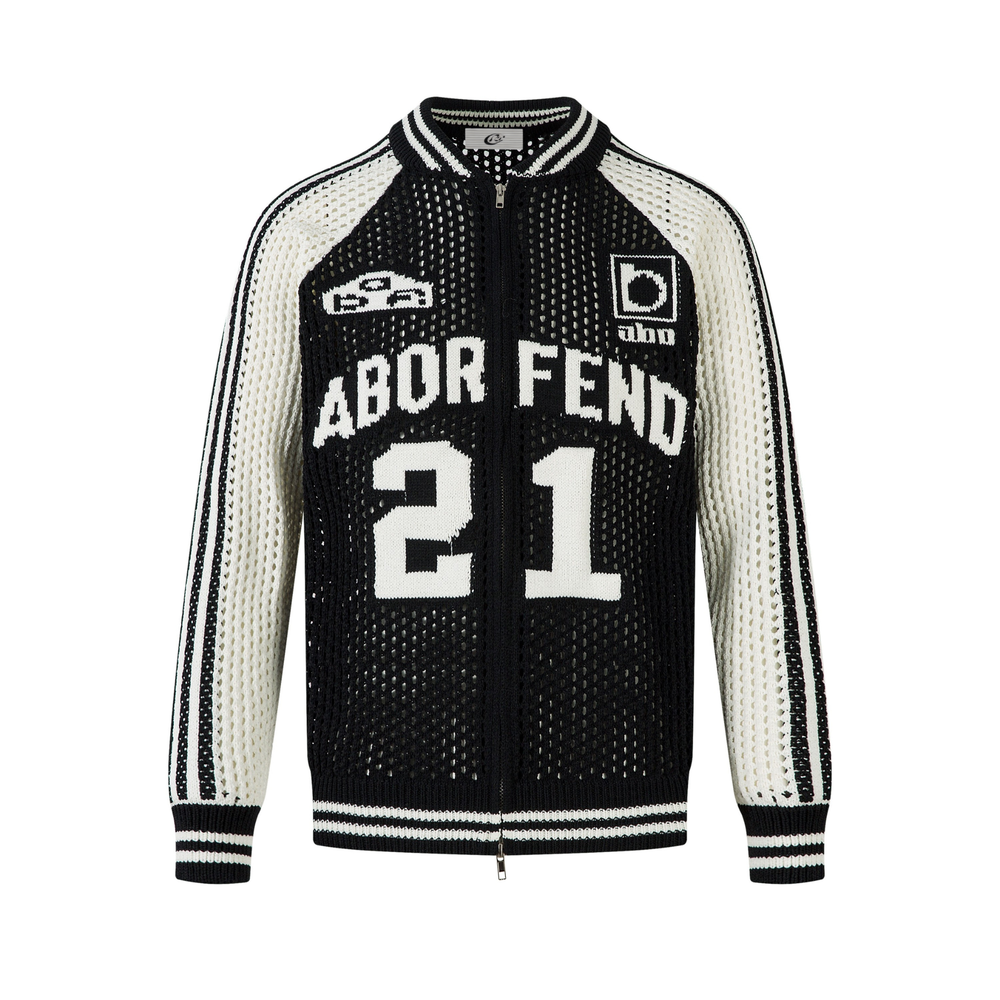 Omirad Mesh Varsity Knit Jacket | Streetwear Bomber