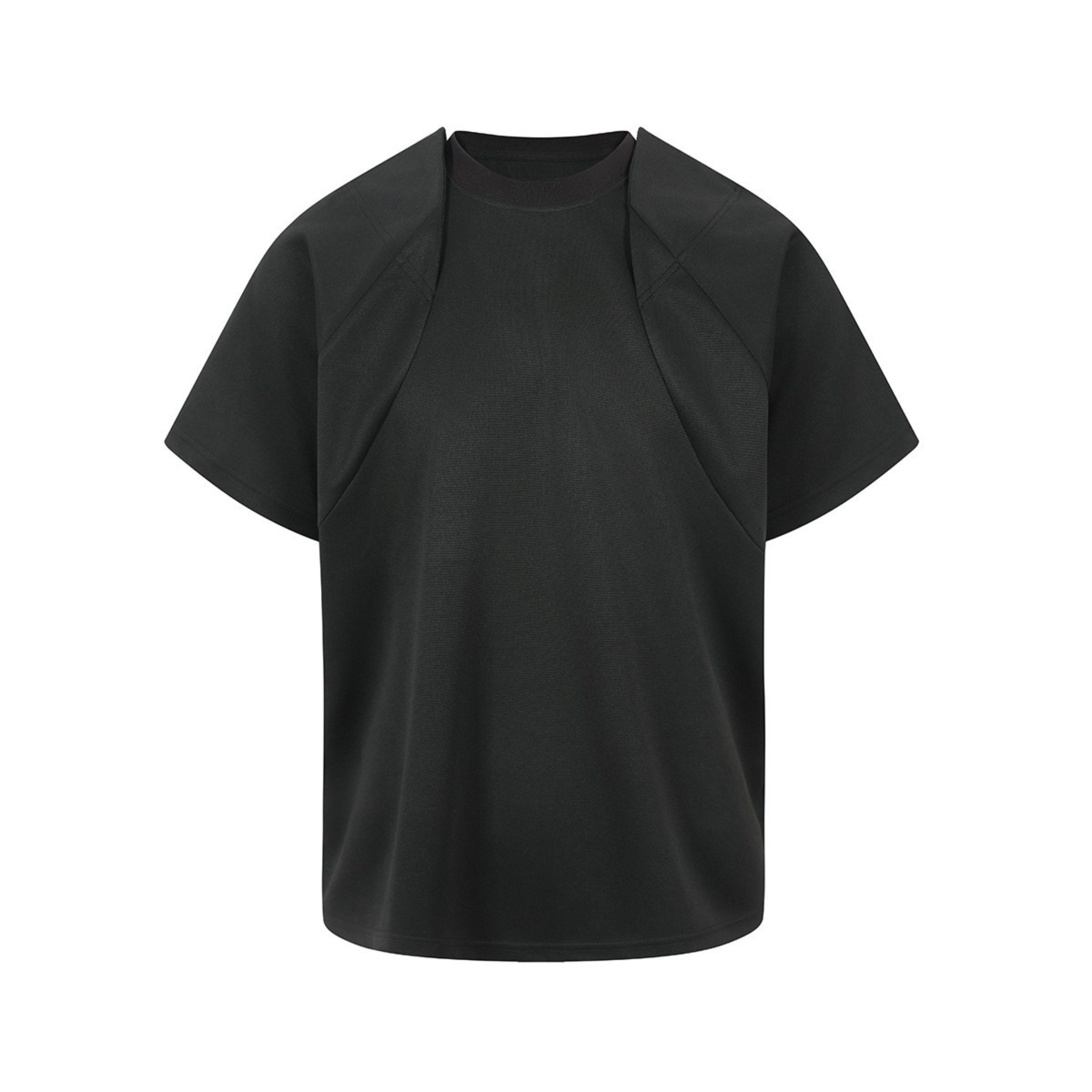 Omirad Shadow Structure Oversized Tech T-Shirt | Matte Black