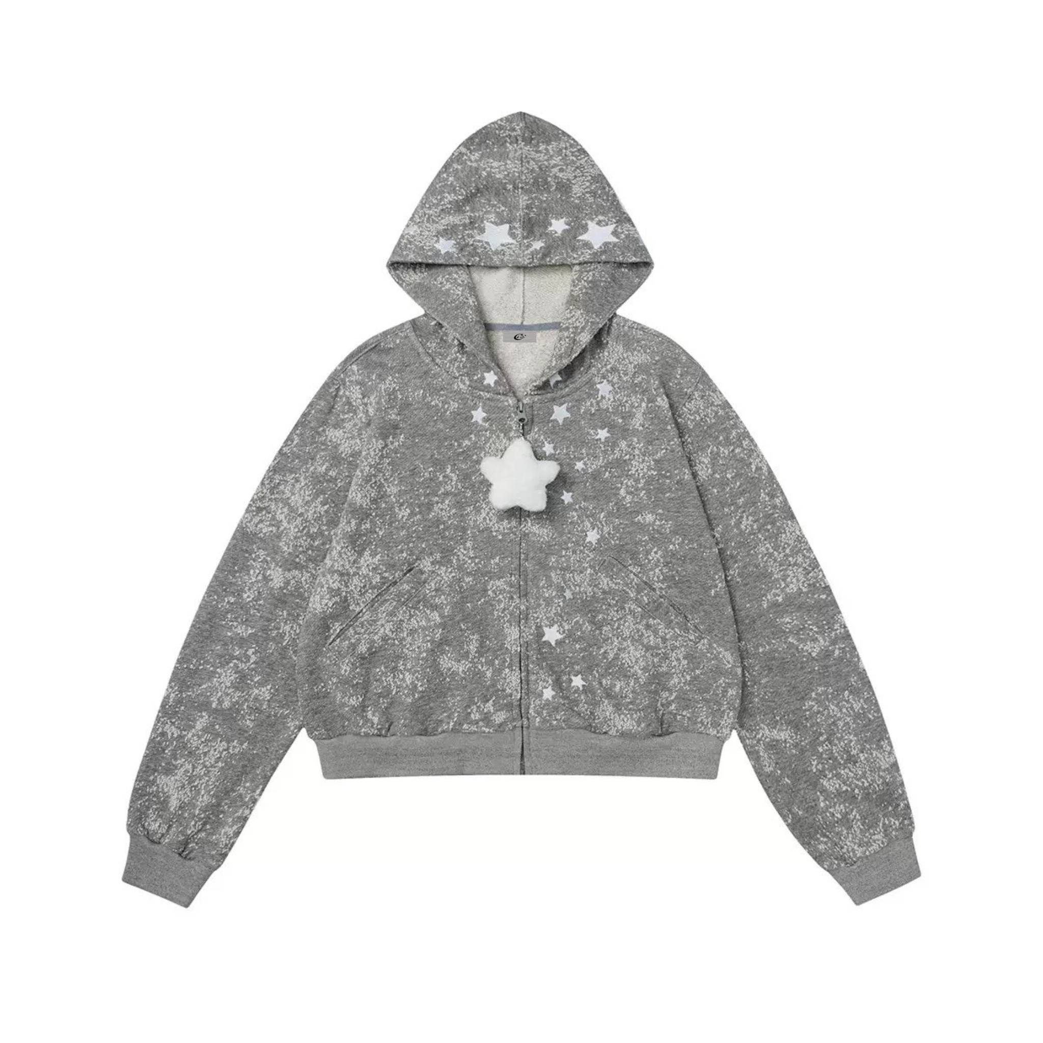 Starburst Fleece-Lined Zip Hoodie with Plush Star Charm