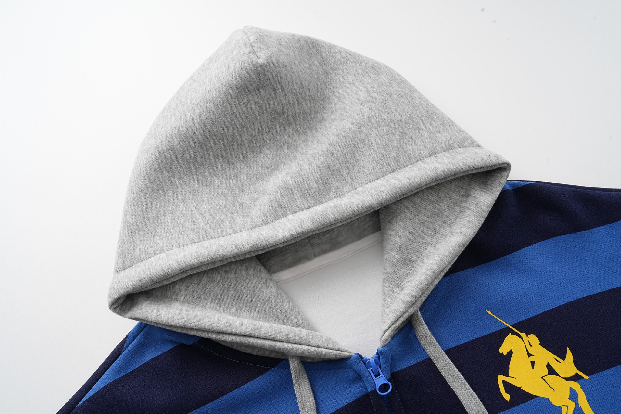 ArtMershier Striped Zip-Up Hoodie | Streetwear Logo Hoodie