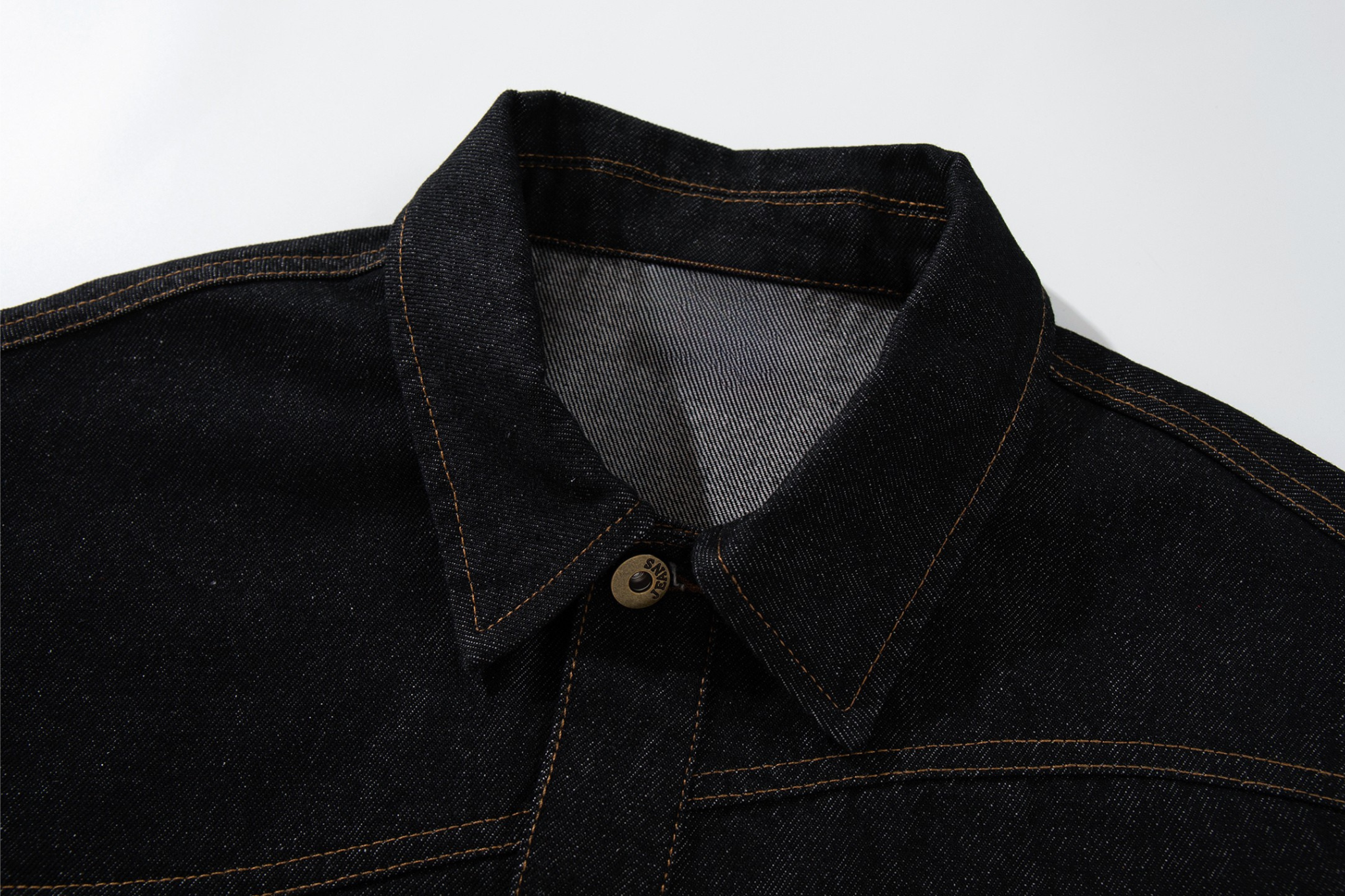 Omirad Curved Seam Denim Jacket | Dark Indigo Cotton