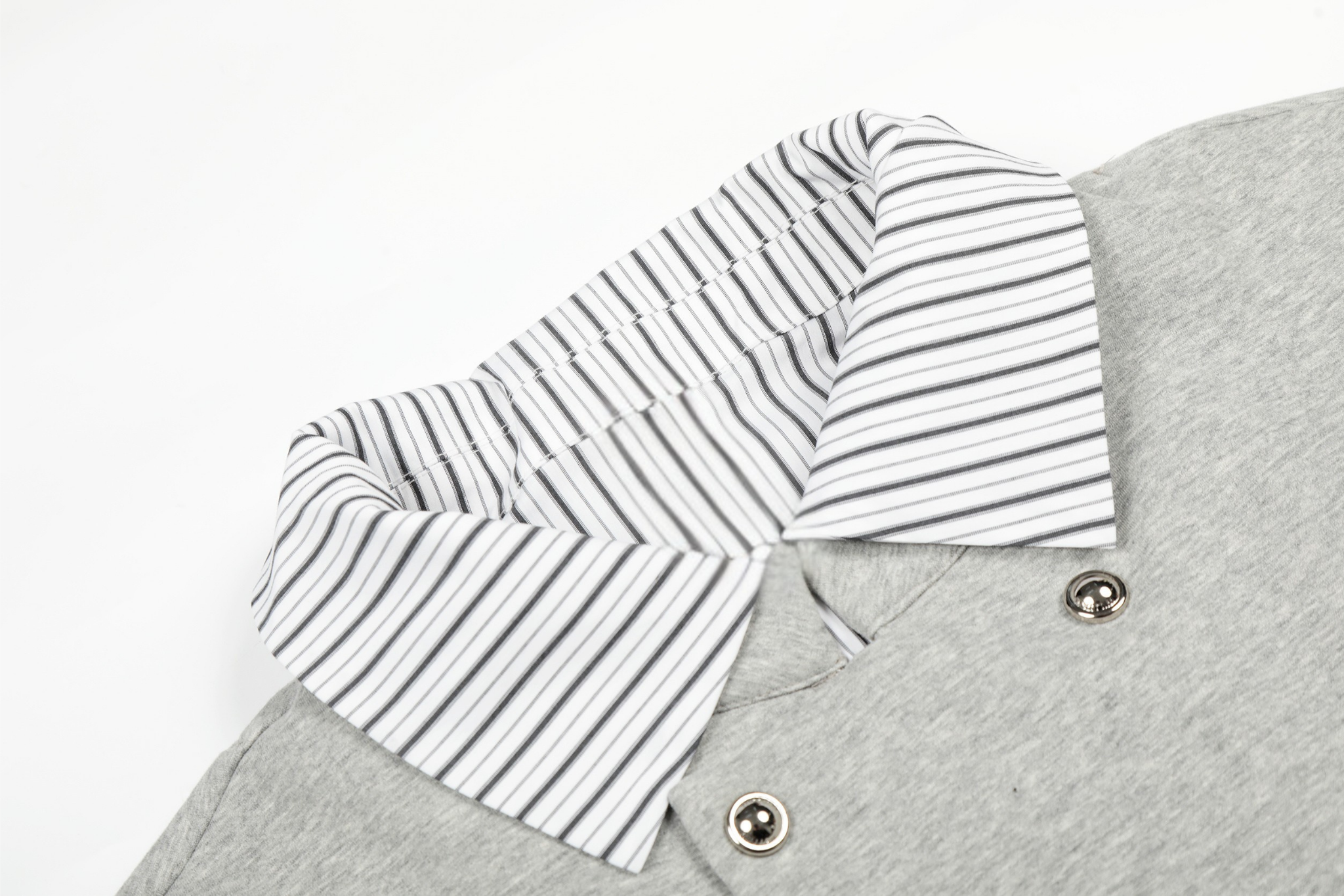 Double-Breasted Layered Stripe Jacket | Cotton Streetwear