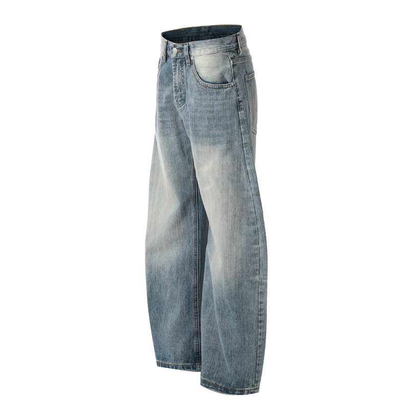 Omirad Soft Fade Wide-Leg Jeans | Vintage Wash Denim