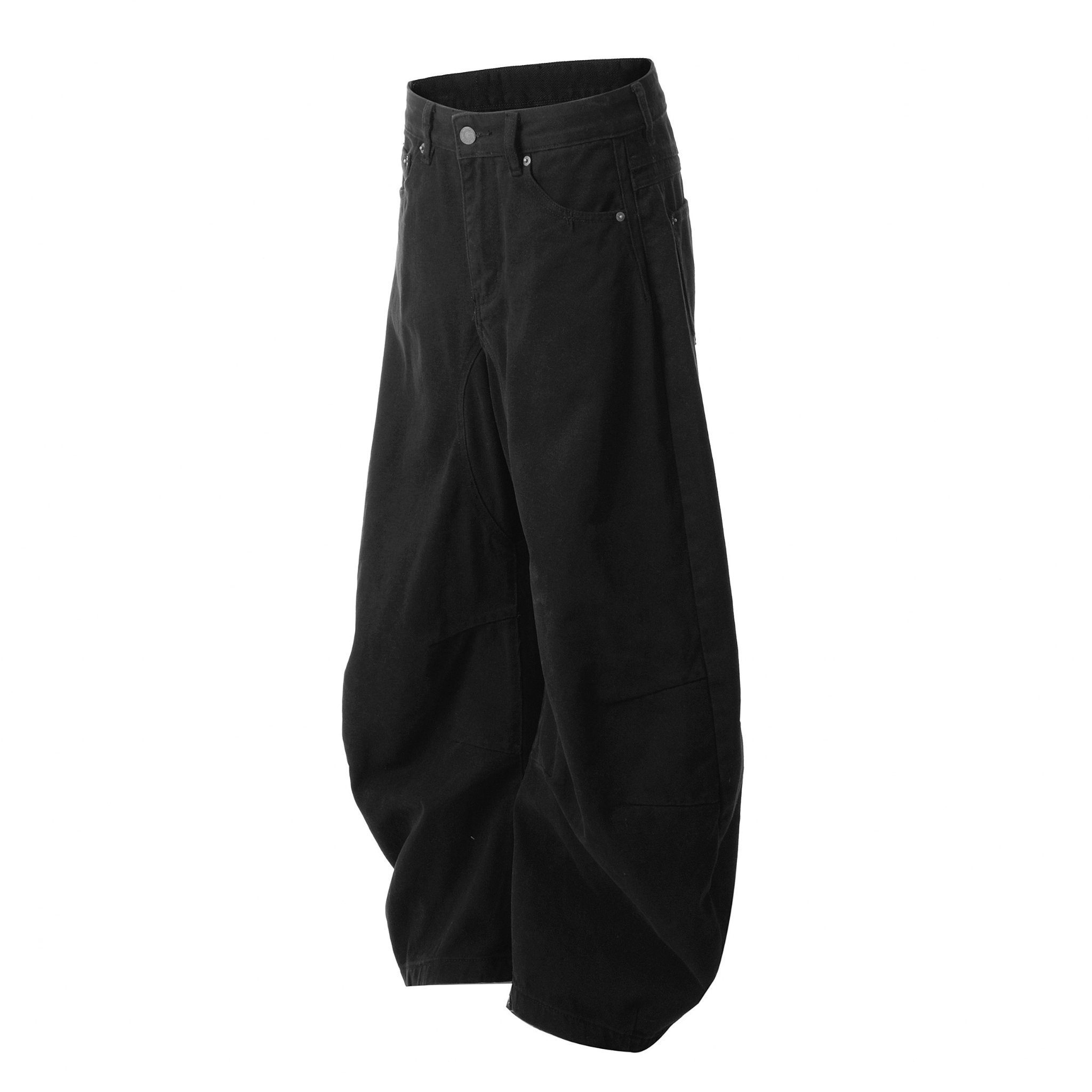 Sculpted Wide-Leg Canvas Pants | Streetwear Barrel Fit