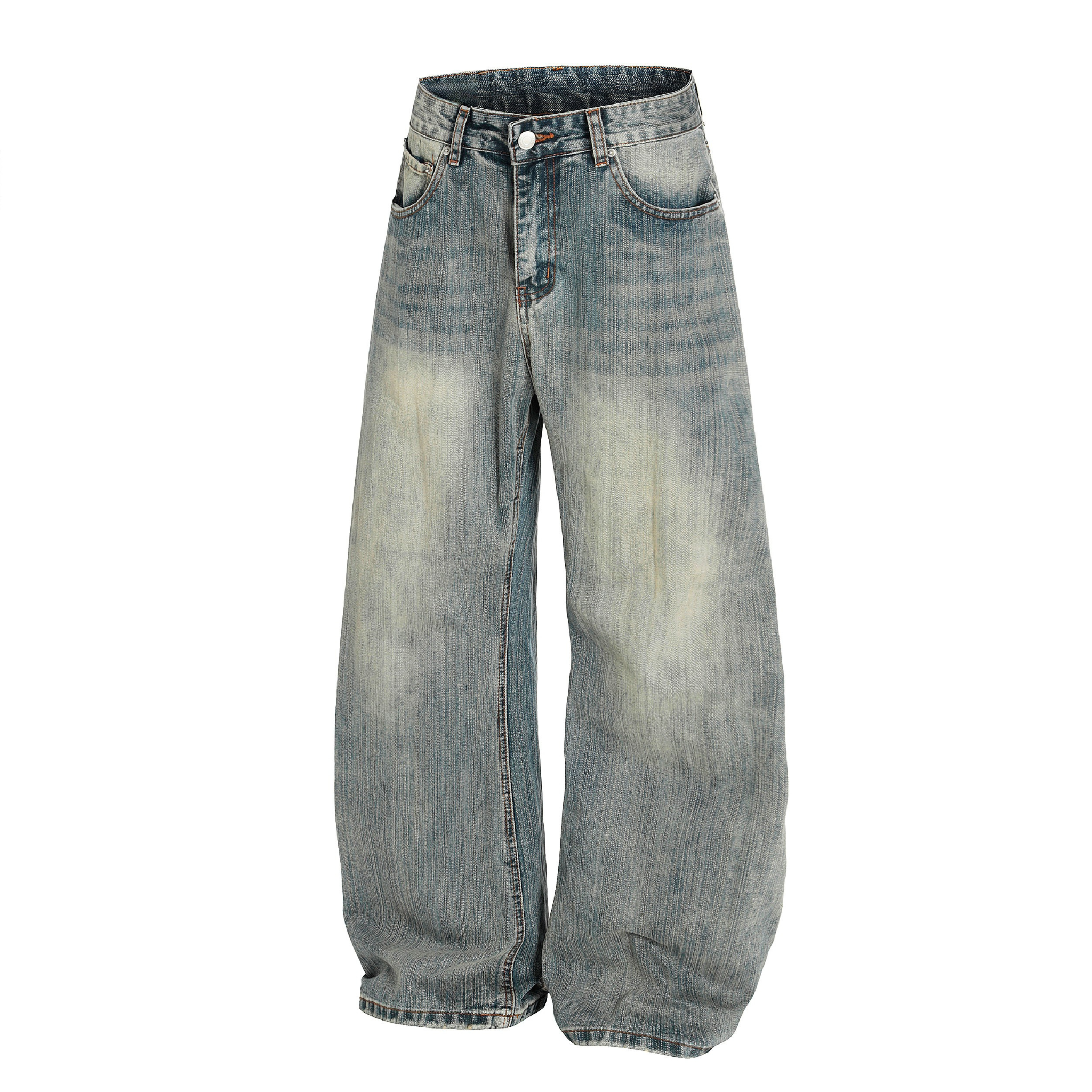 Omirad Washed Wide-Leg Denim Pants | Vintage Oversized Jeans