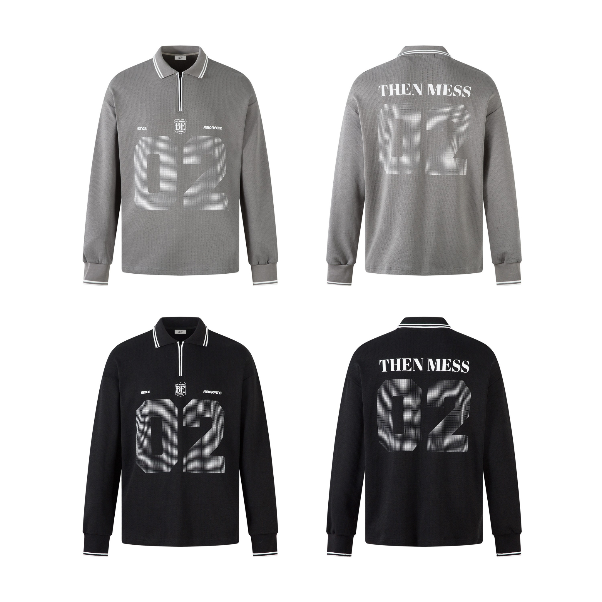 Varsity Mesh Polo Long Sleeve | Number 02 Collegiate Shirt