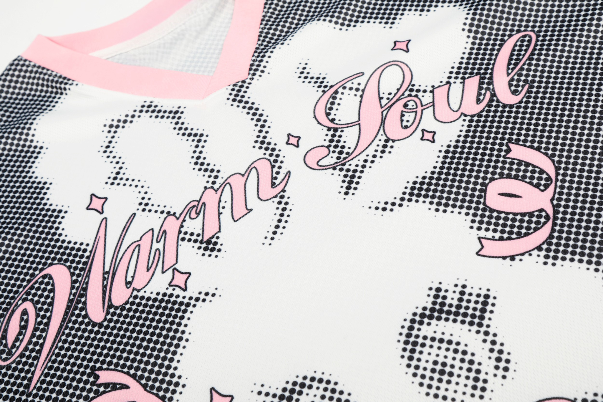 Omirad Warm Love Cartoon Bunny Mesh Jersey | Streetwear Top