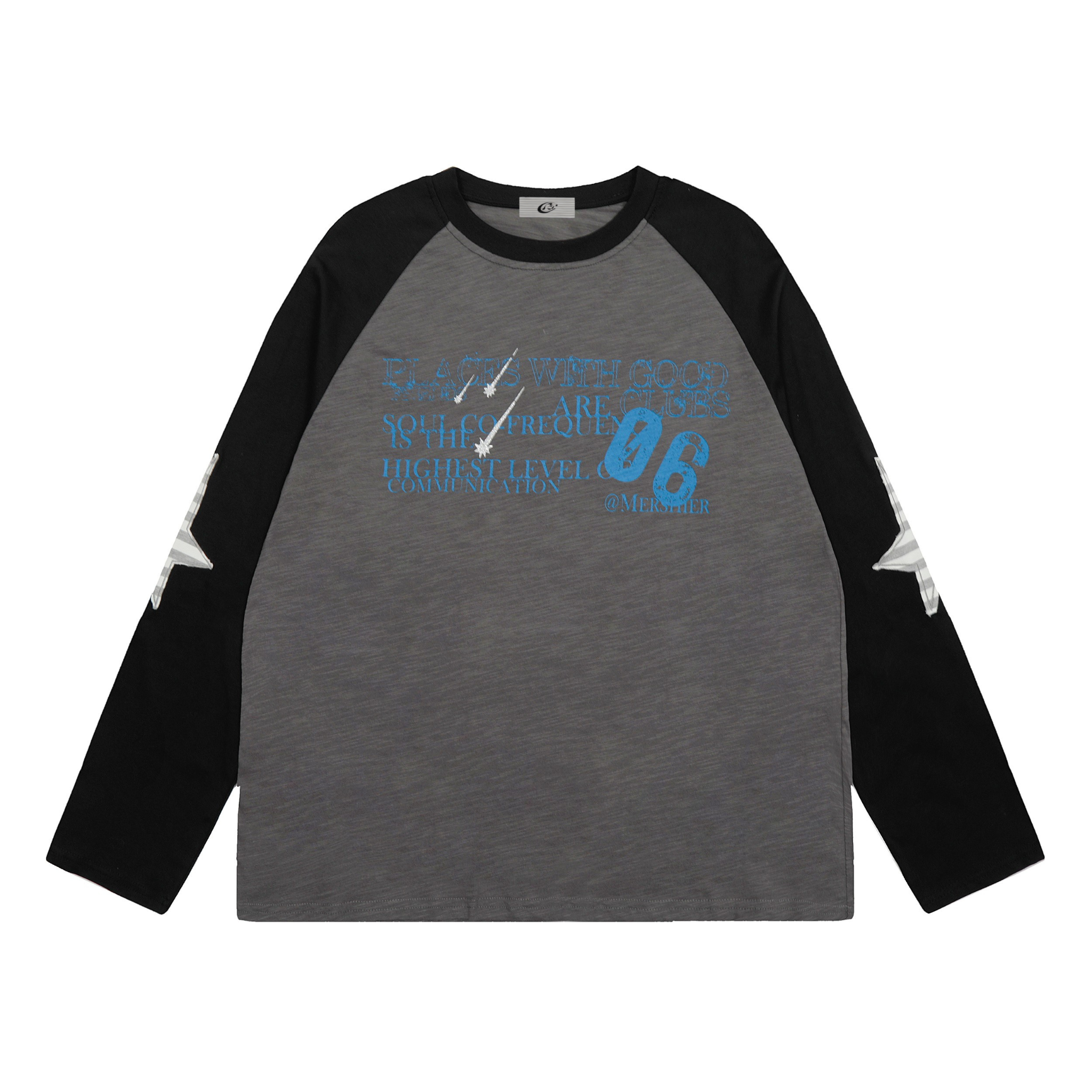 Contrast Raglan Graphic Long-Sleeve Tee | Streetwear