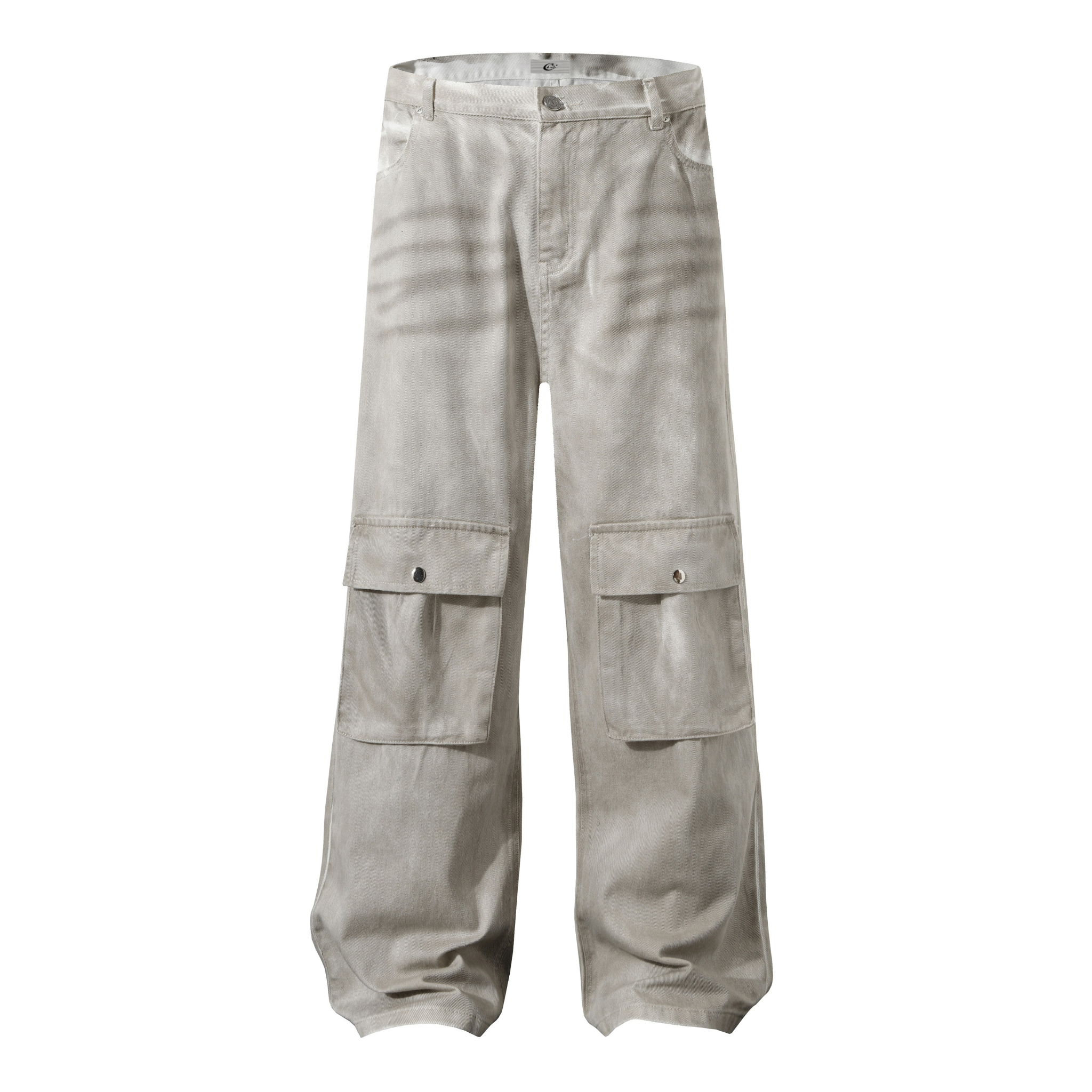 Omirad Washed Utility Cargo Wide-Leg Pants | 100% Cotton